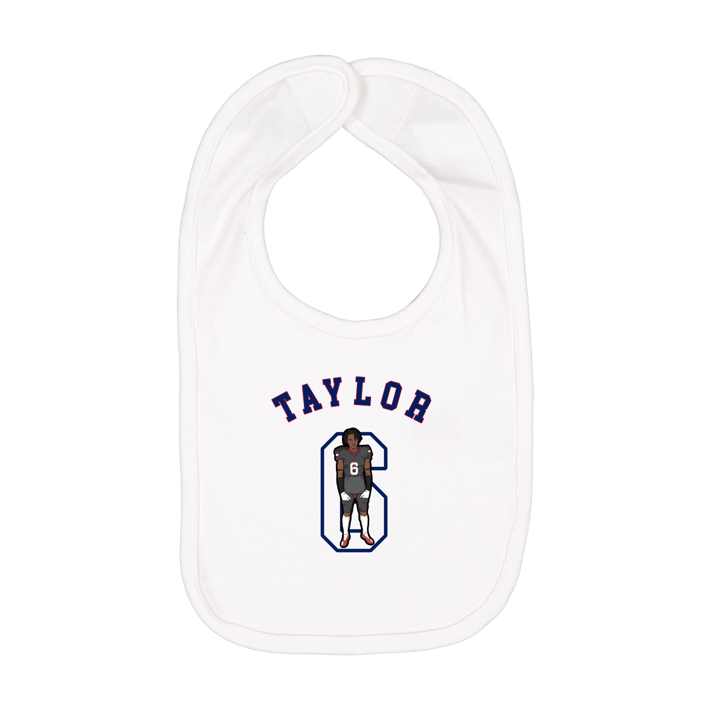 Infant Bib — Shirsey Arch in White