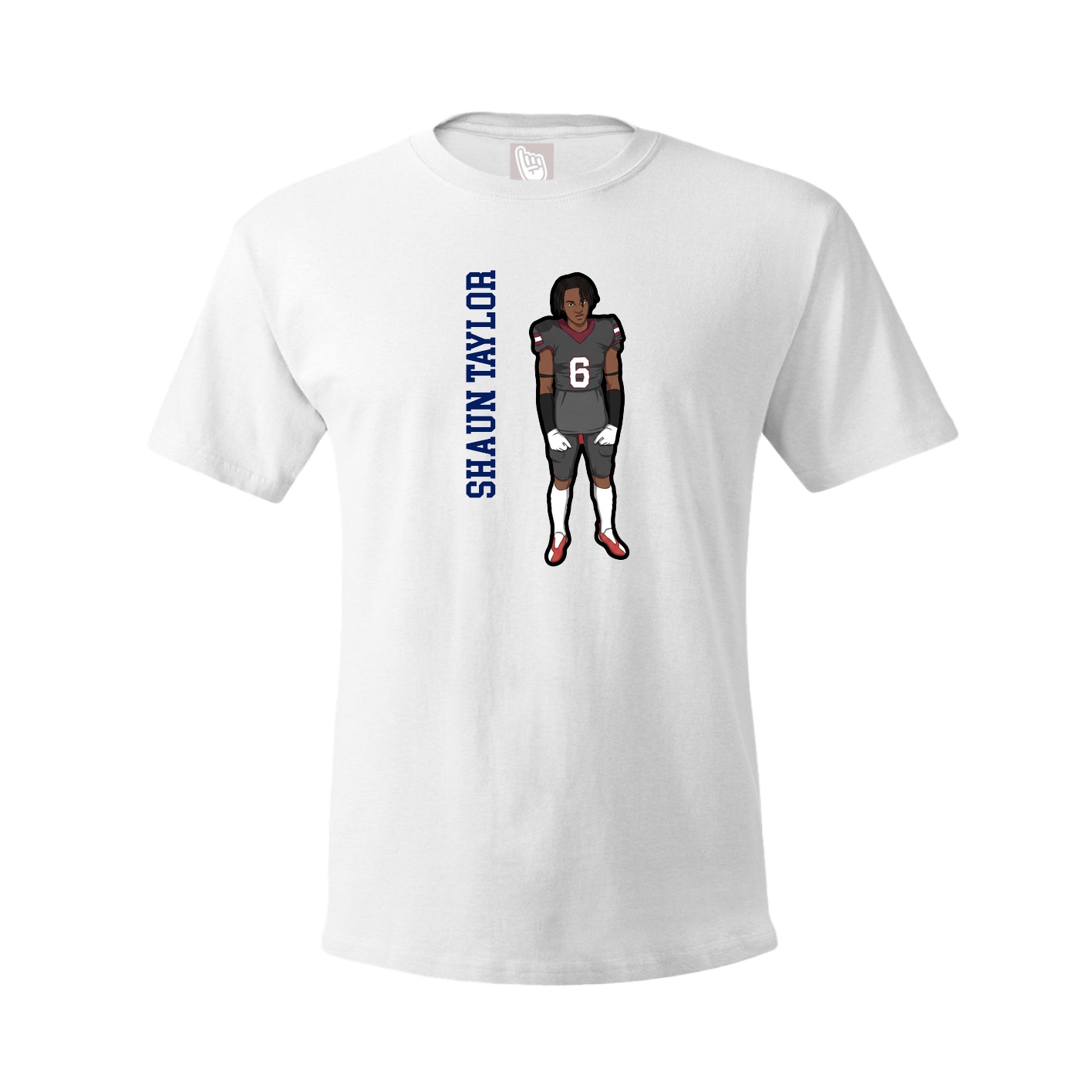Tee — Name Vertical in White
