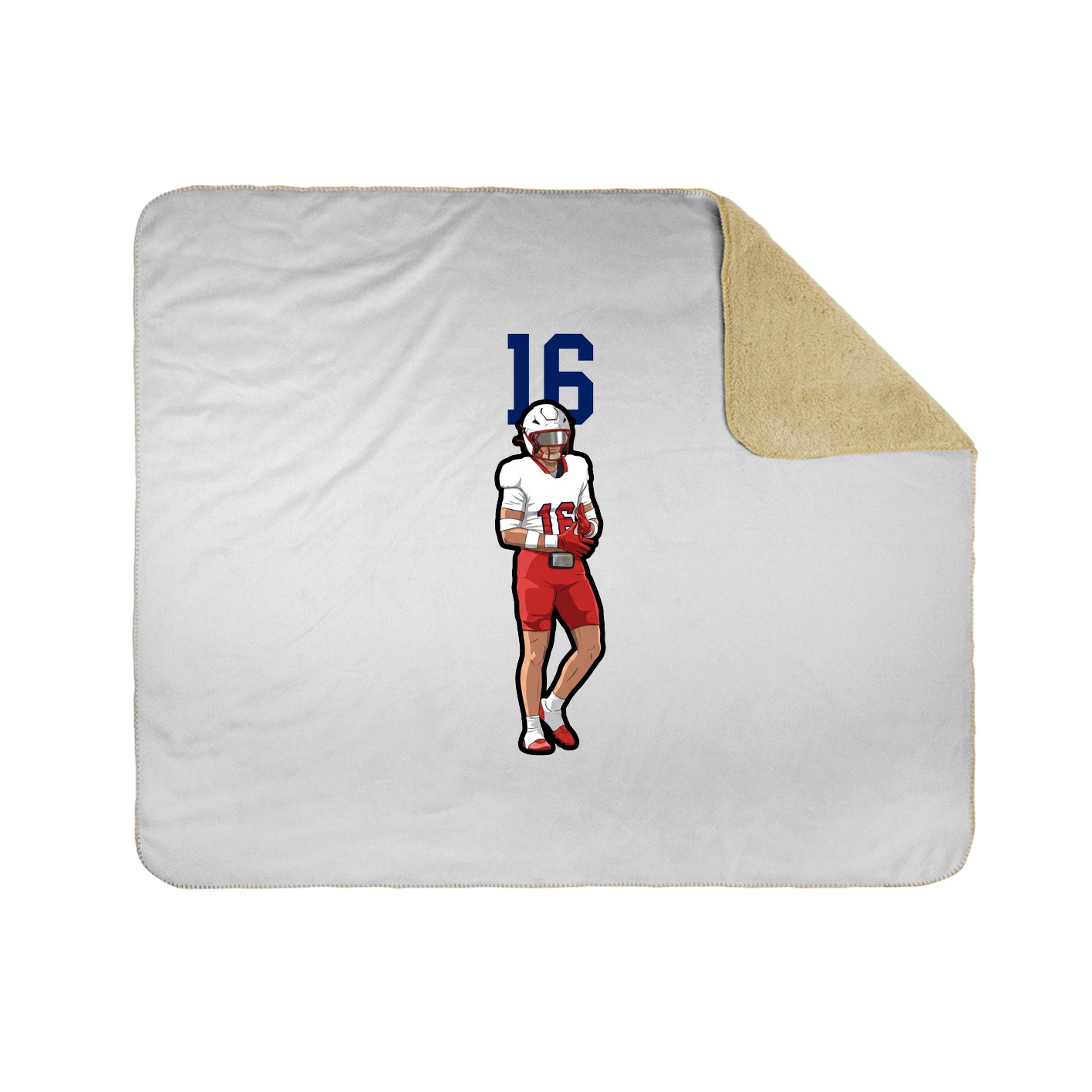Throw Blanket — Number Top in White