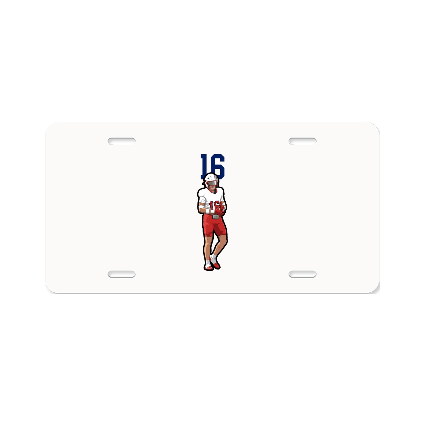 License Plate — Number Top in Classic