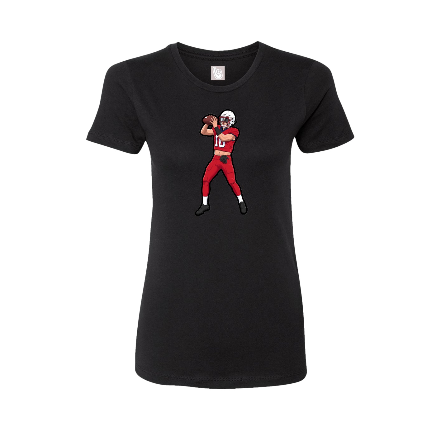 Womens Tee — Name Vertical in Black