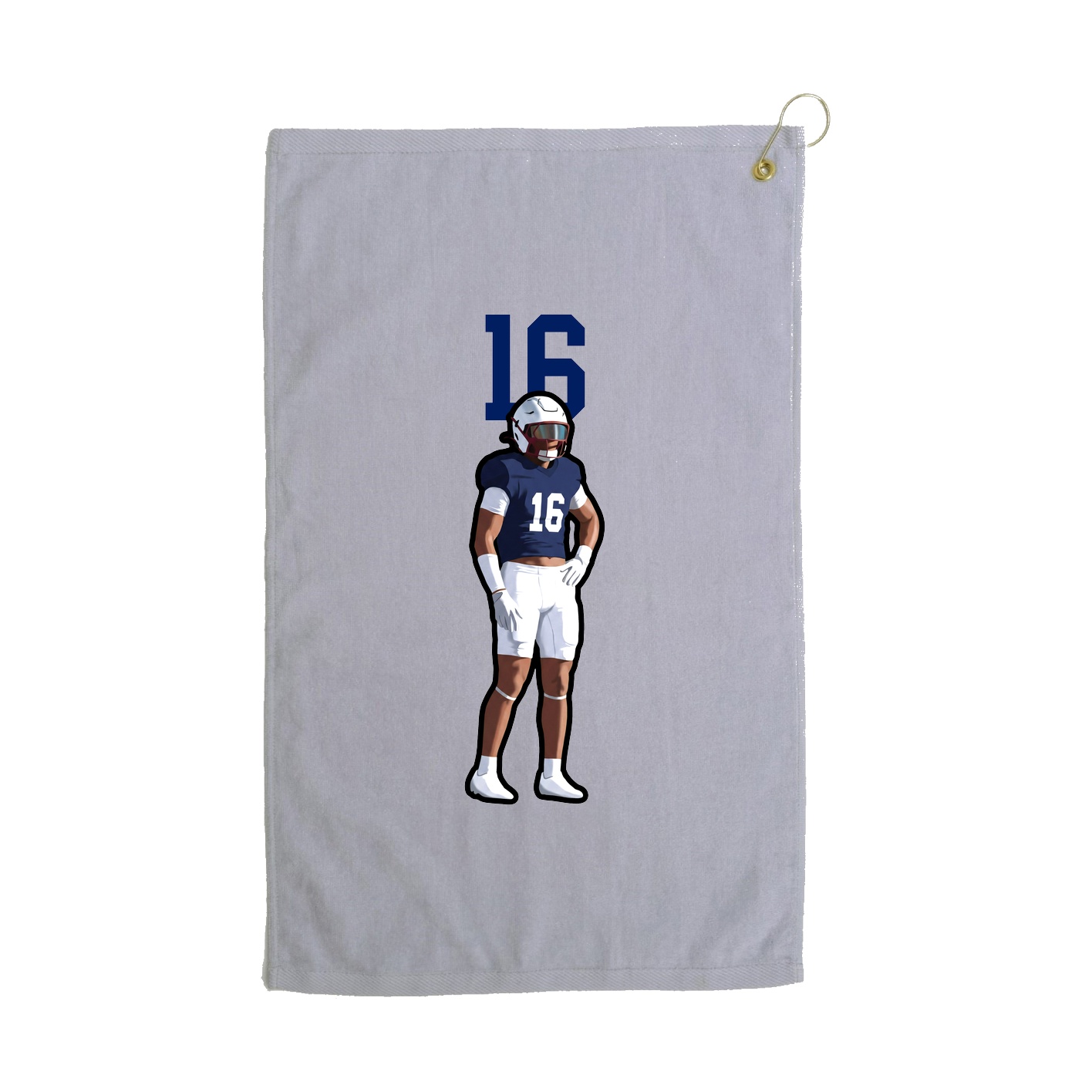 Golf Towel — Number Top in Grey