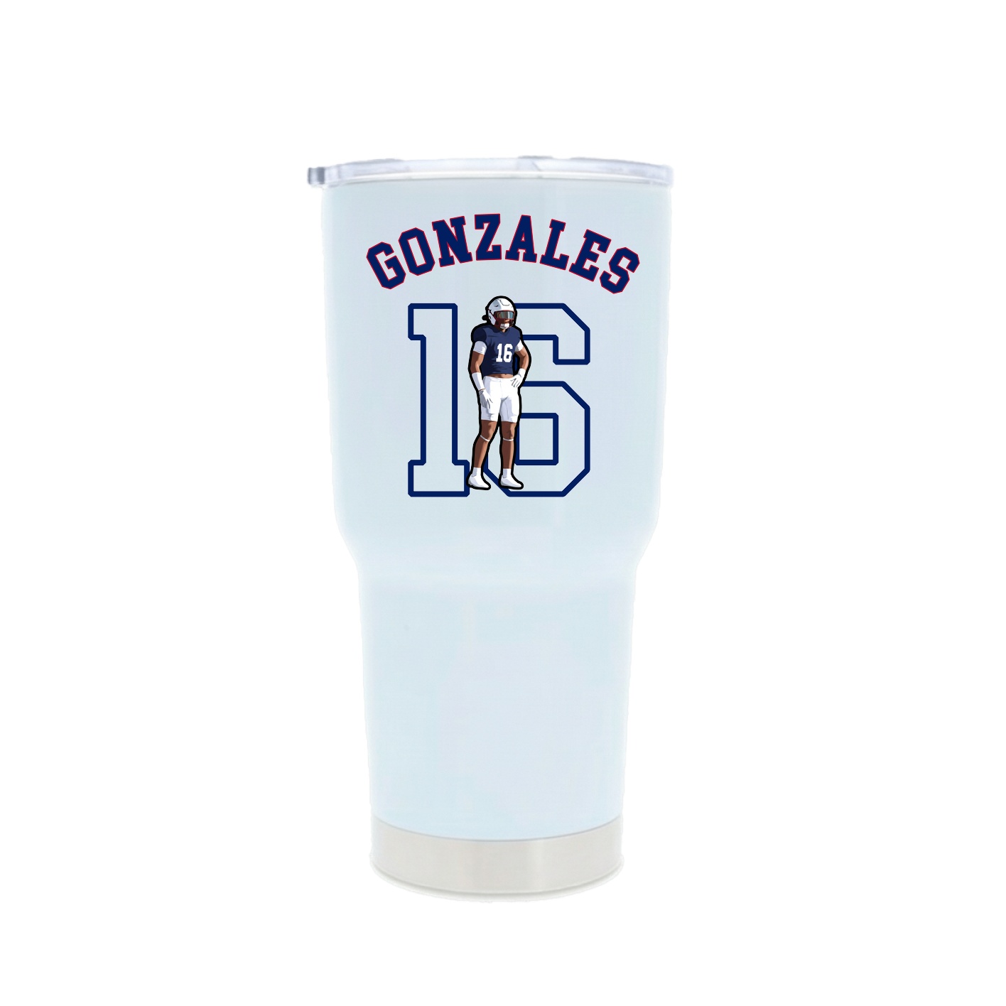 30oz Stainless Steel Tumbler — Shirsey Arch in White