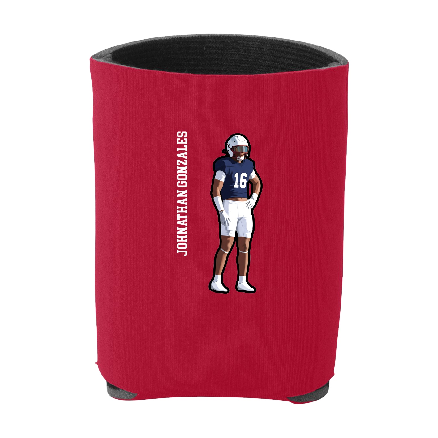 Can Holder — Name Vertical in Red