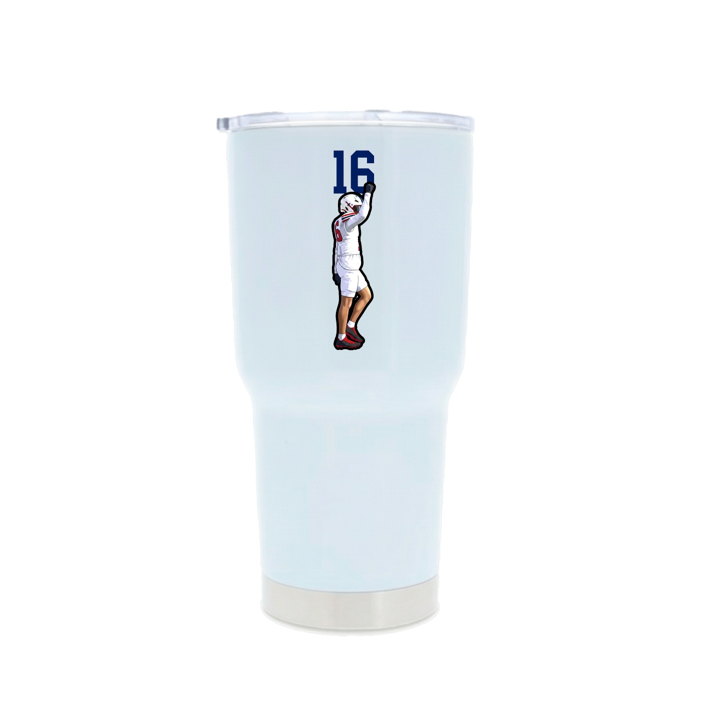 30oz Stainless Steel Tumbler — Number Top in White