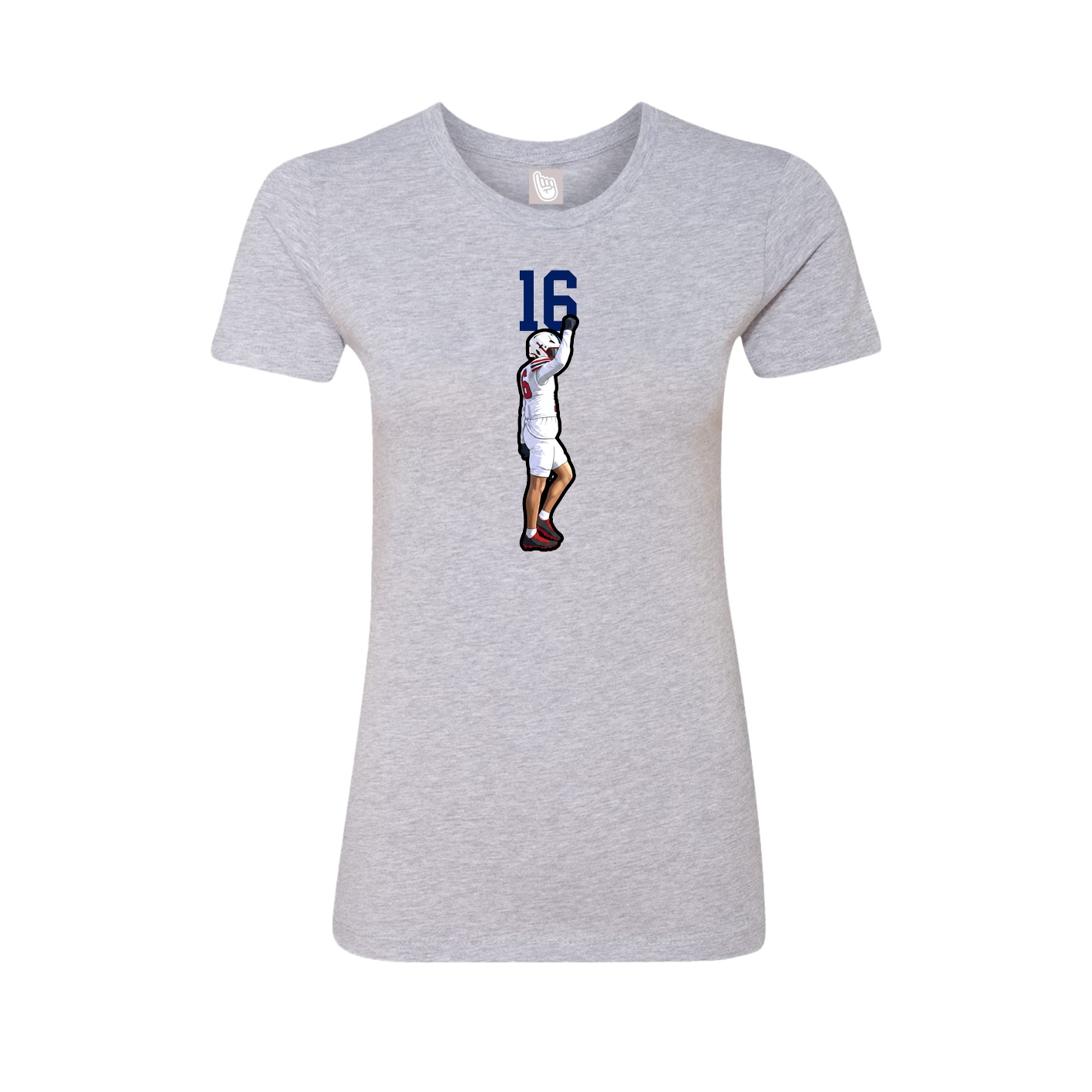 Womens Tee — Number Top in Grey