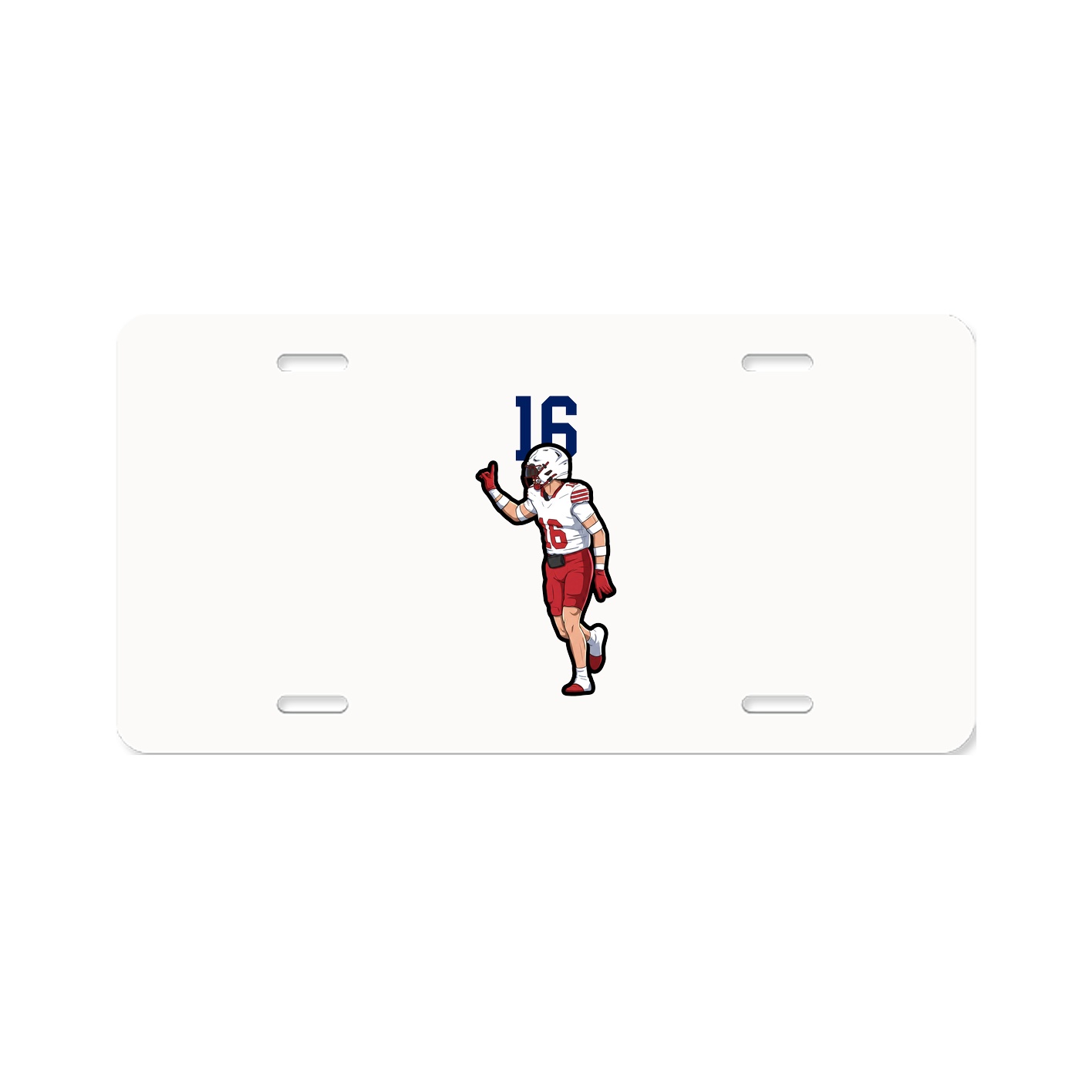 License Plate — Number Top in Classic