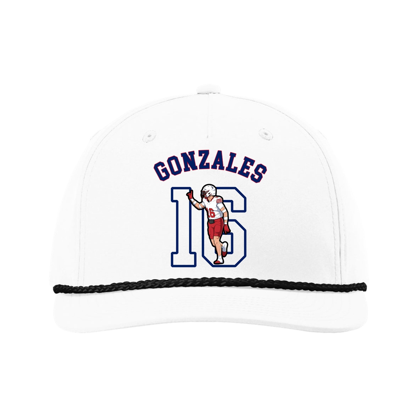 Five-Panel Classic Rope Cap — Shirsey Arch in White