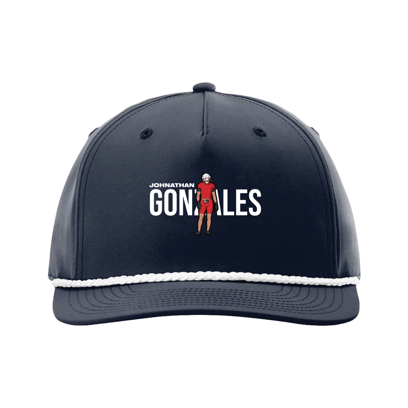 Five-Panel Classic Rope Cap — Player Name in Navy