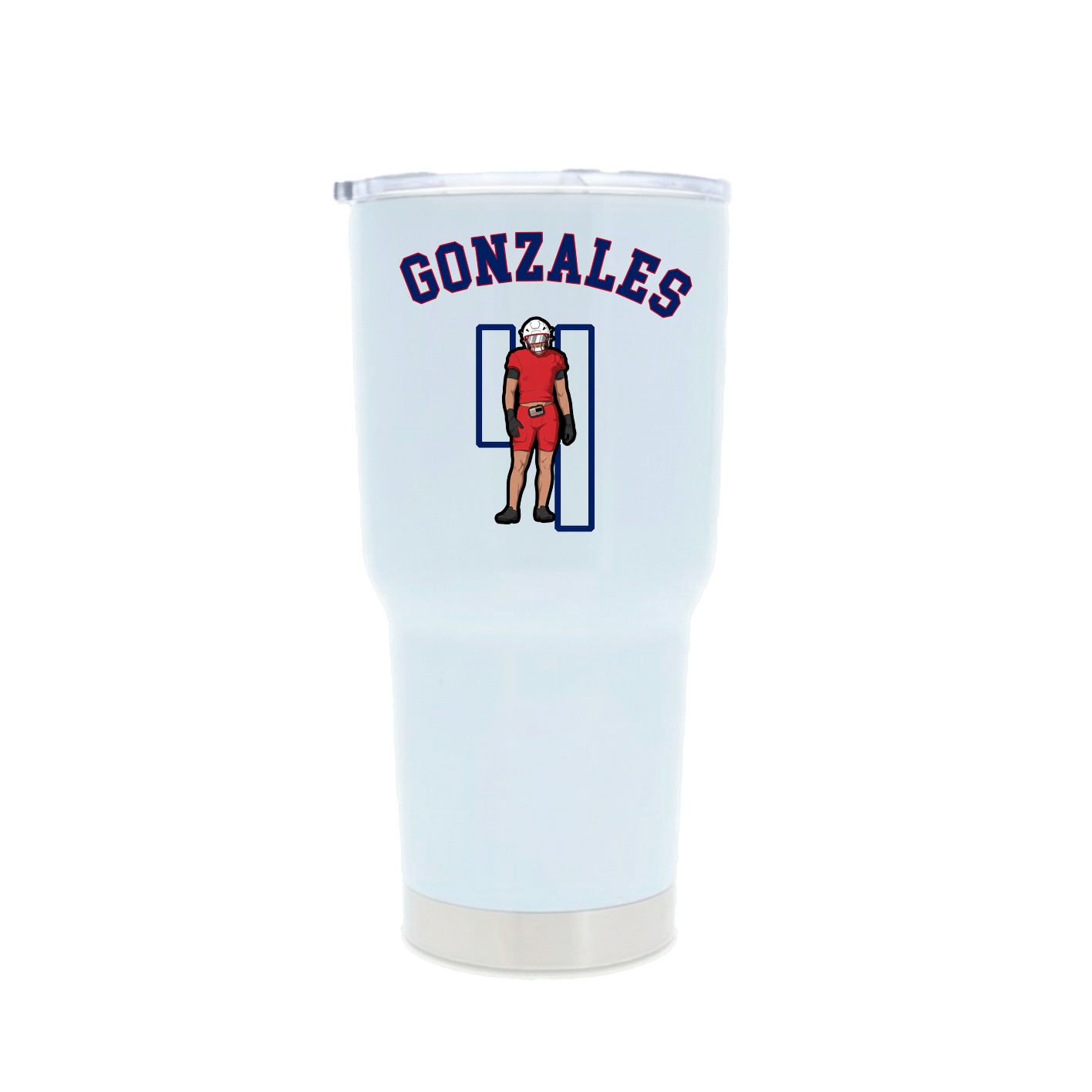30oz Stainless Steel Tumbler — Shirsey Arch in White