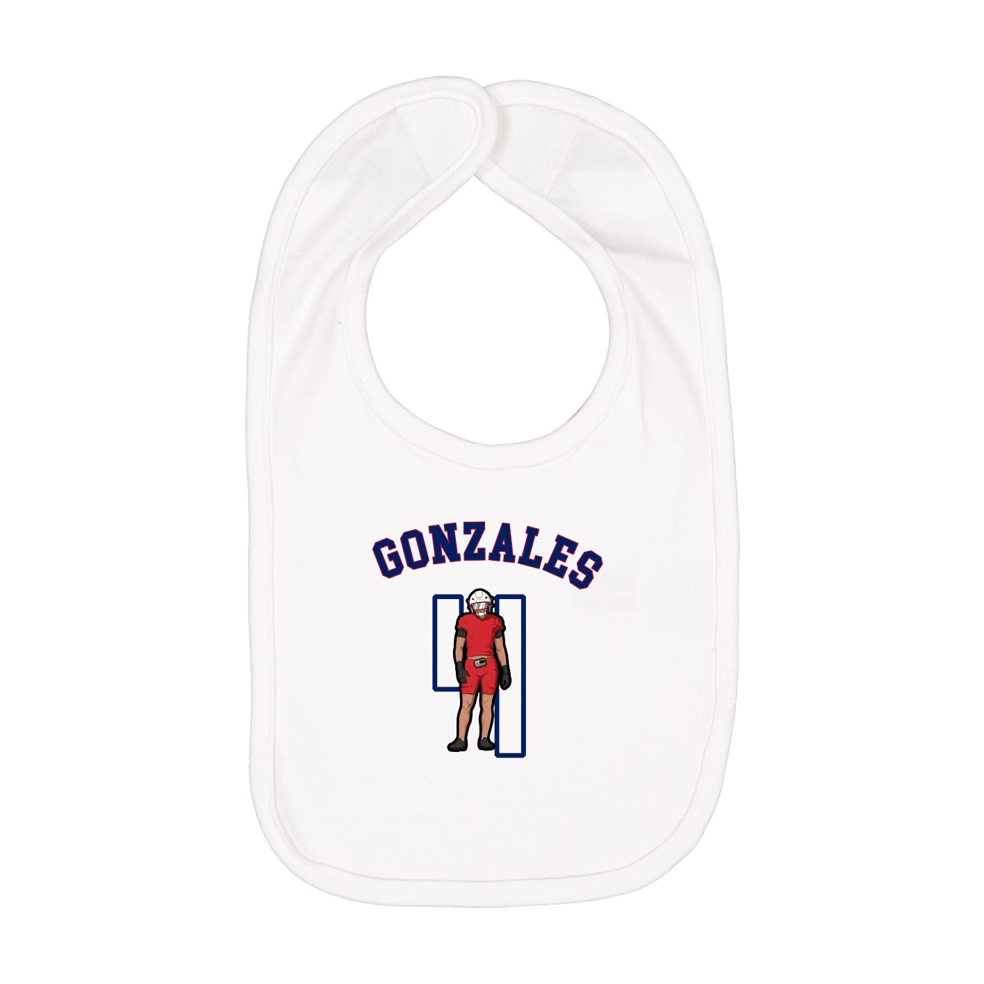 Infant Bib — Shirsey Arch in White
