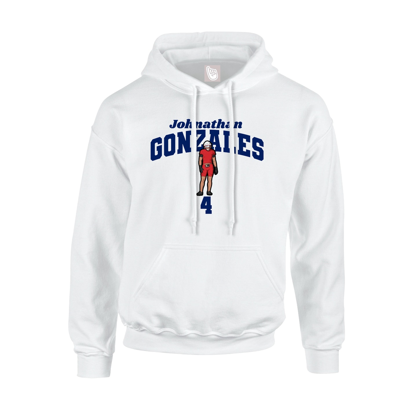 Hoodie — Signature Arch in White