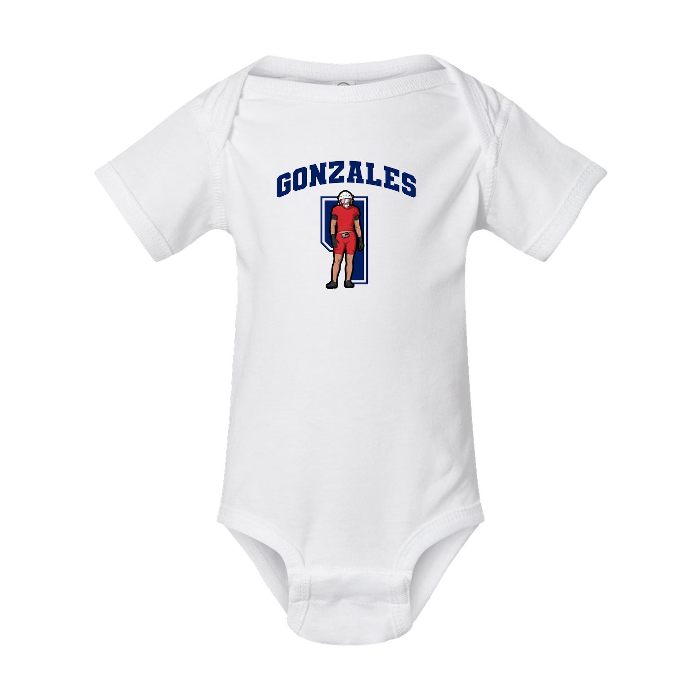 Baby Onesie — Number in White