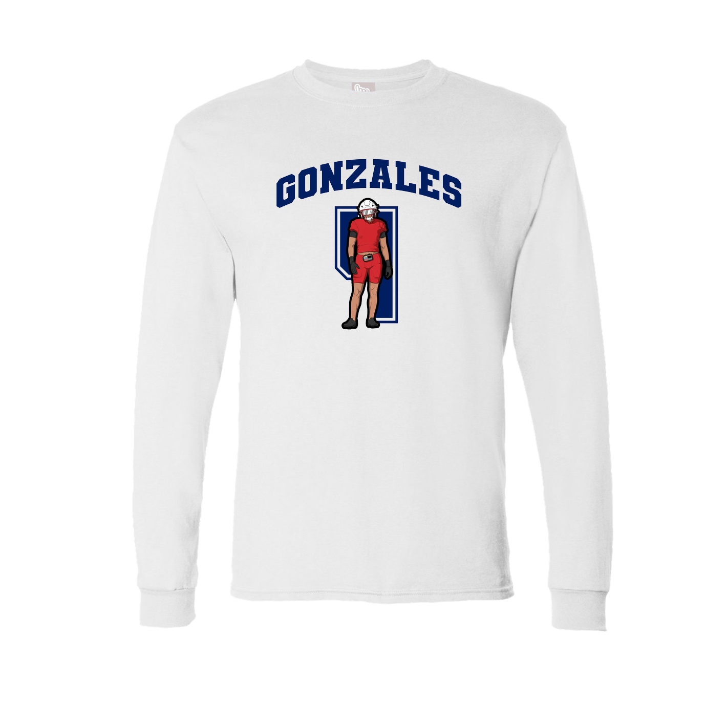 Long Sleeve Tee — Number in White