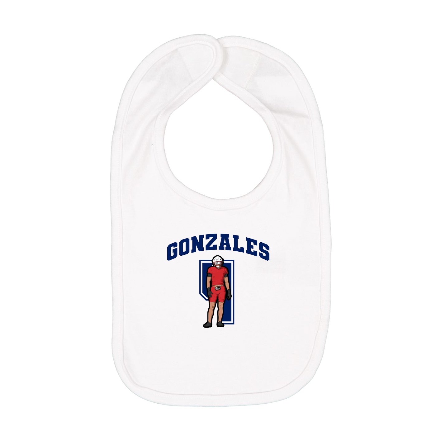 Infant Bib — Number in White