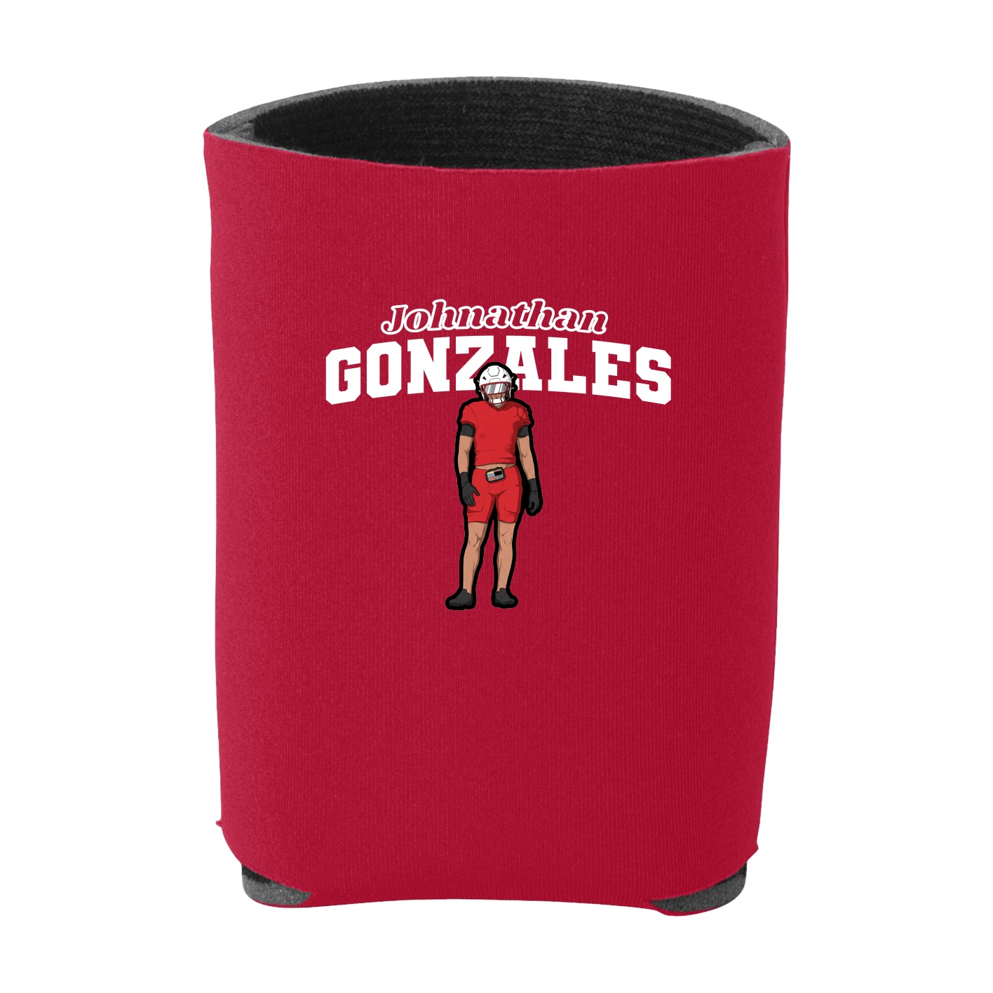 Can Holder — Name Arch in Red