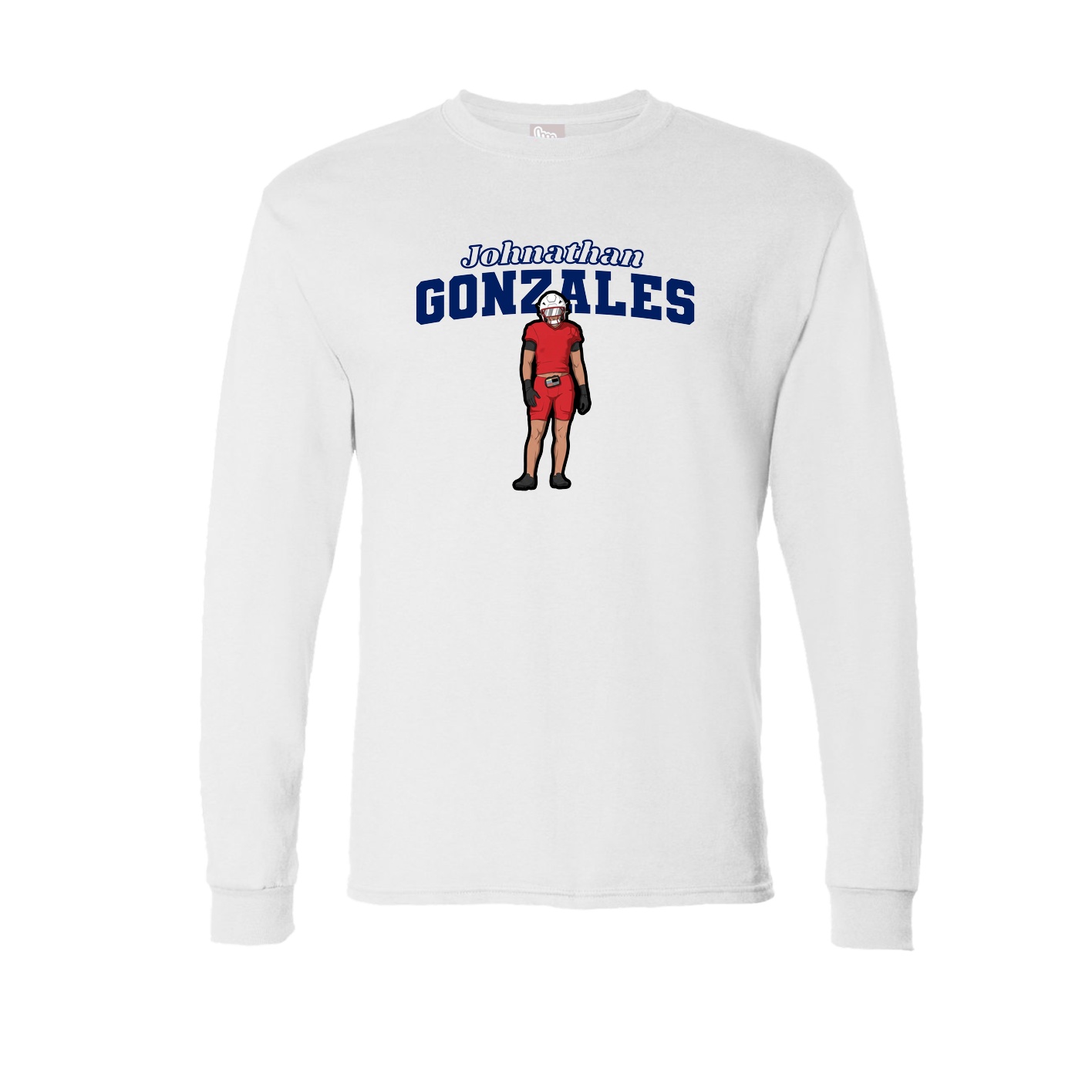 Long Sleeve Tee — Name Arch in White