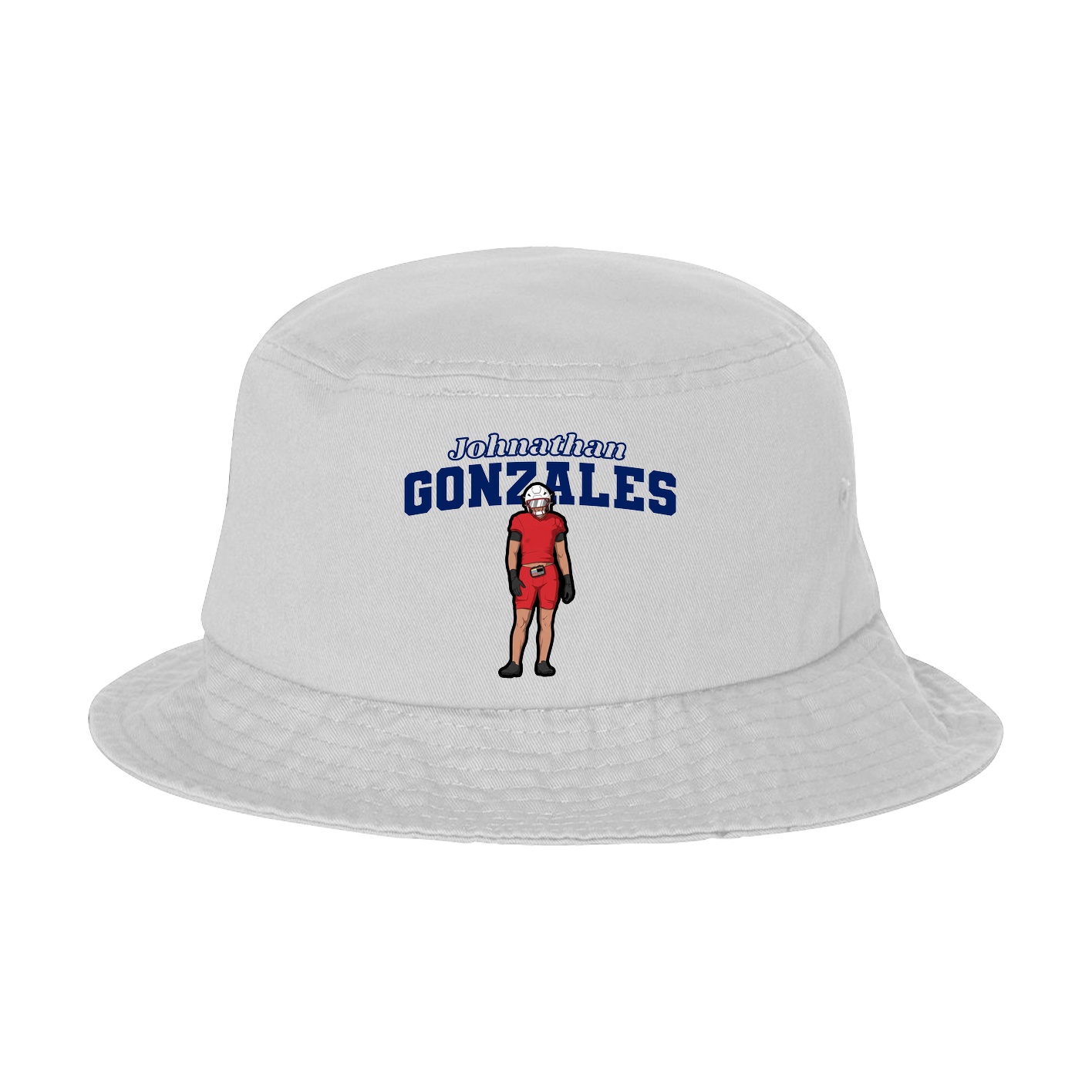 Bucket Cap — Name Arch in White