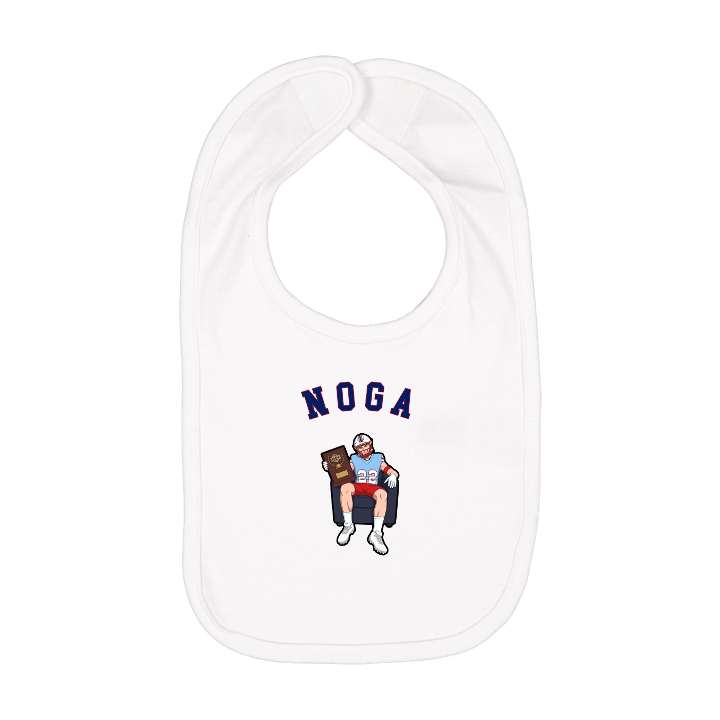 Infant Bib — Shirsey Arch in White