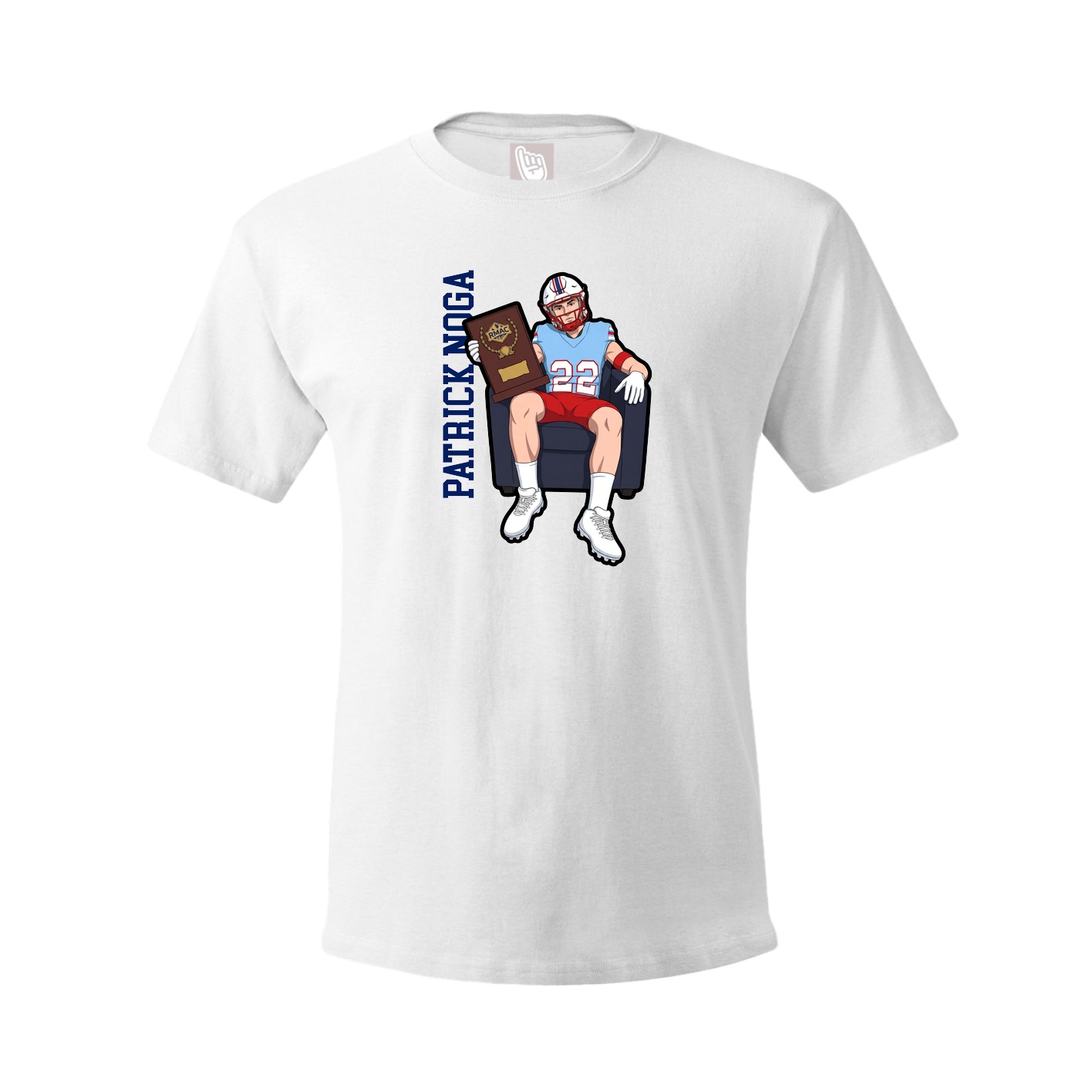 Youth Tee — Name Vertical in White