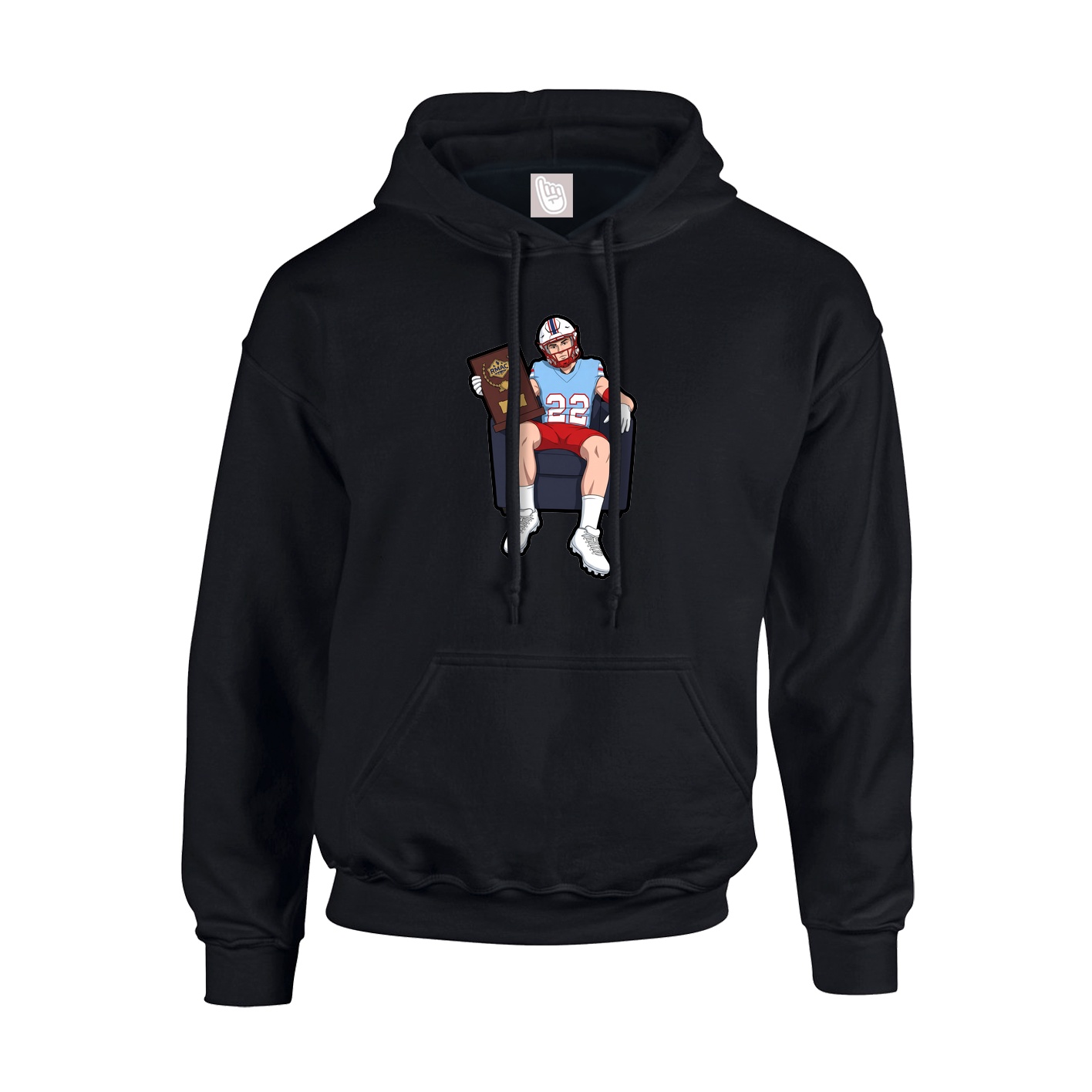 Hoodie — Name Vertical in Black