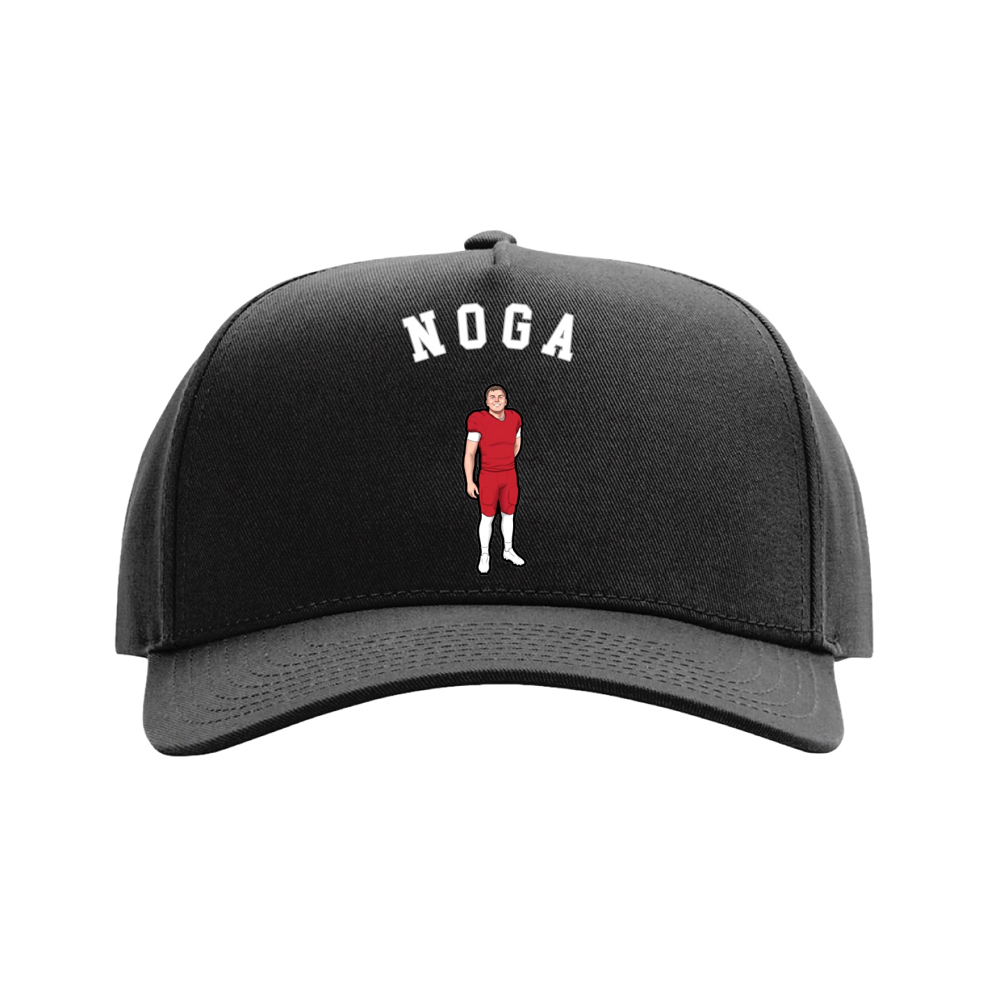 Full Fabric Five-Panel Champ Cap — Shirsey Arch in Black