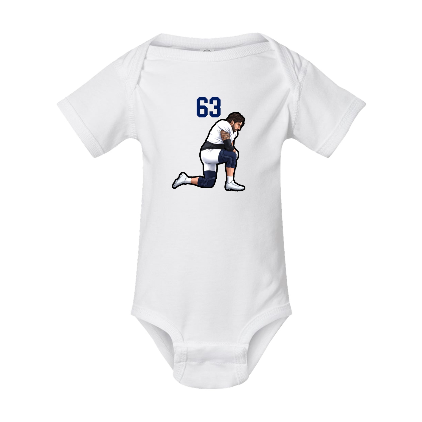 Baby Onesie — Number Top in White