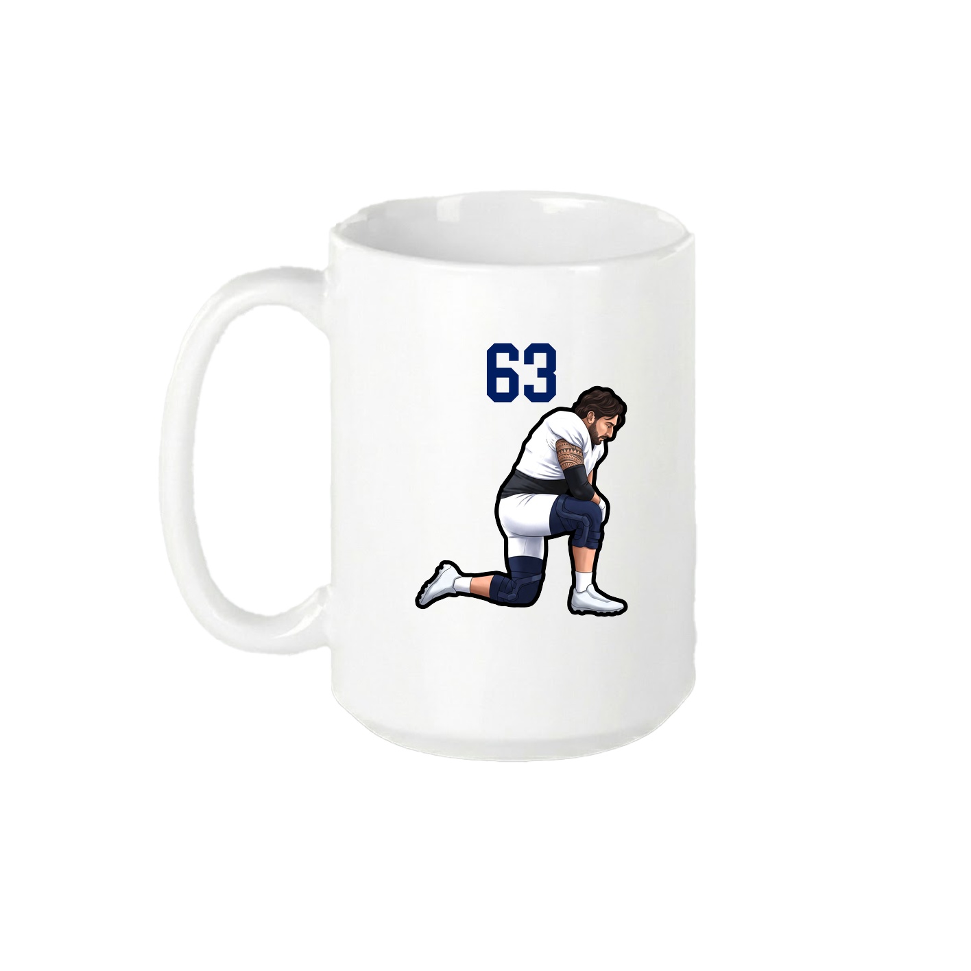 15oz Coffee Mug — Number Top in White
