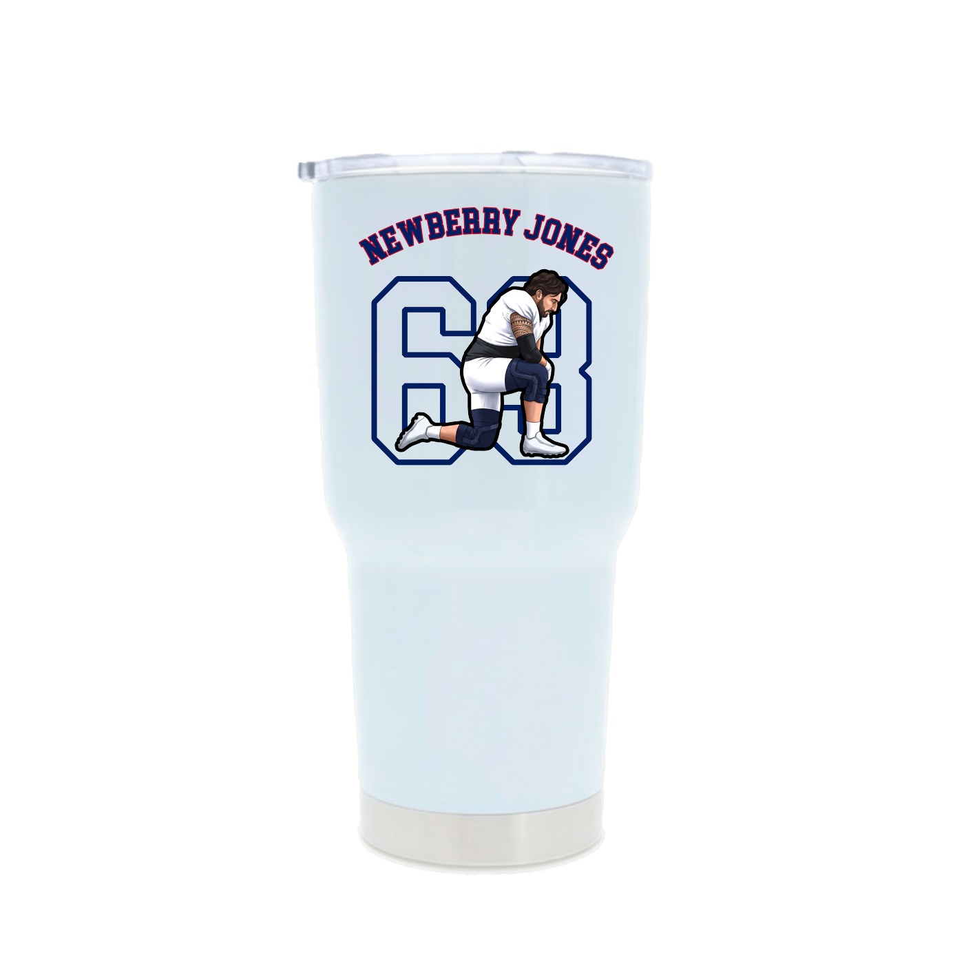 30oz Stainless Steel Tumbler — Shirsey Arch in White