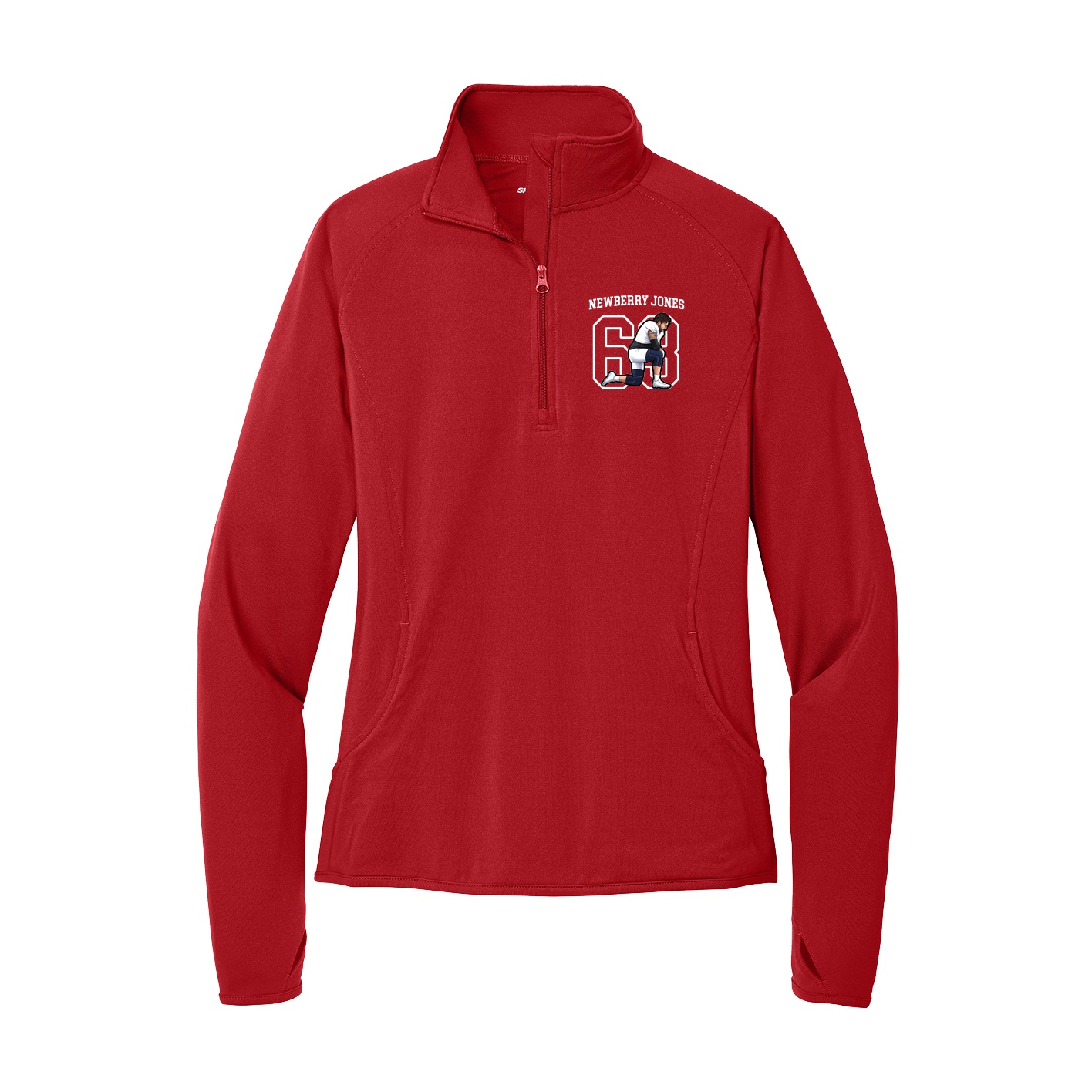 Women's Q-Zip Pullover — Shirsey in Red