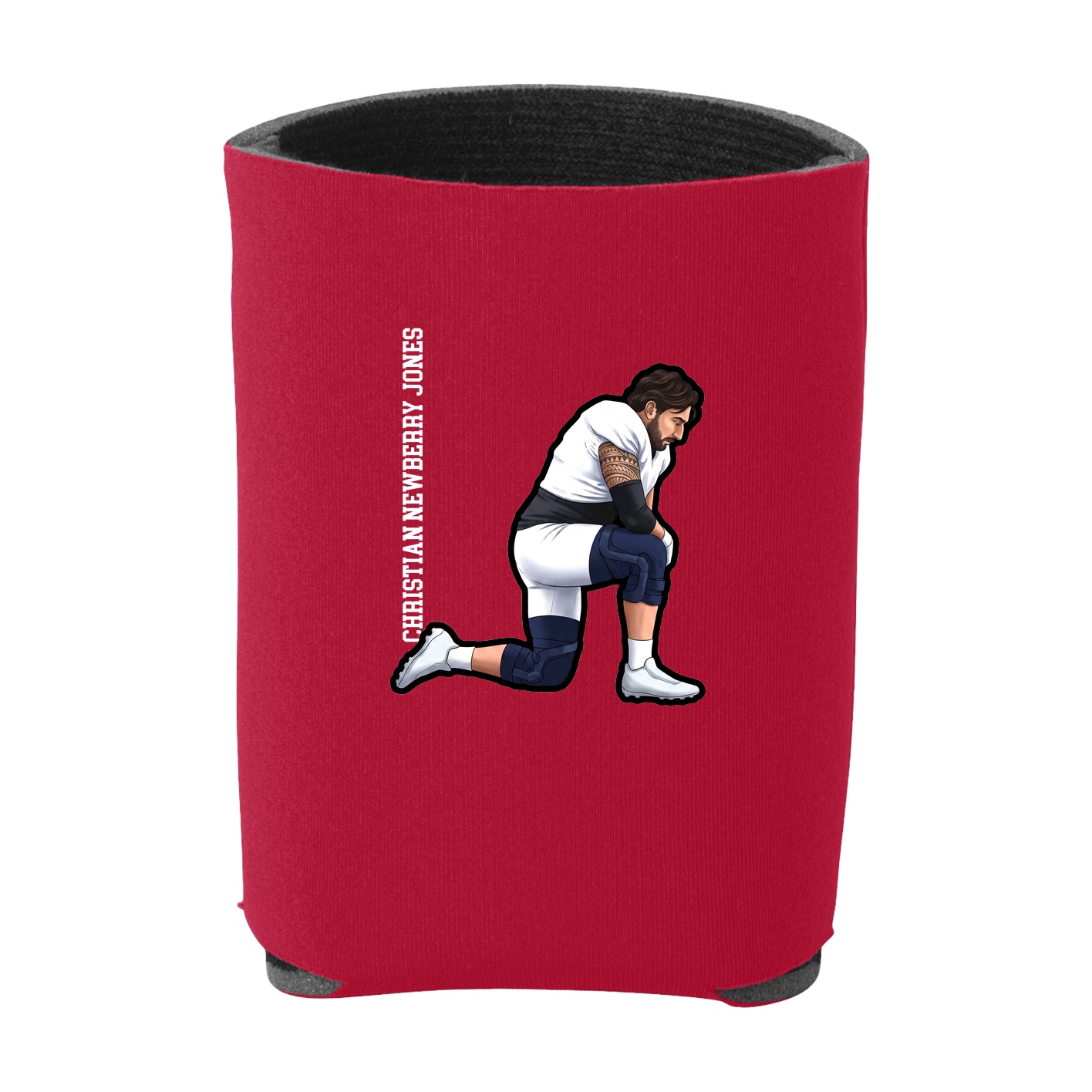 Can Holder — Name Vertical in Red