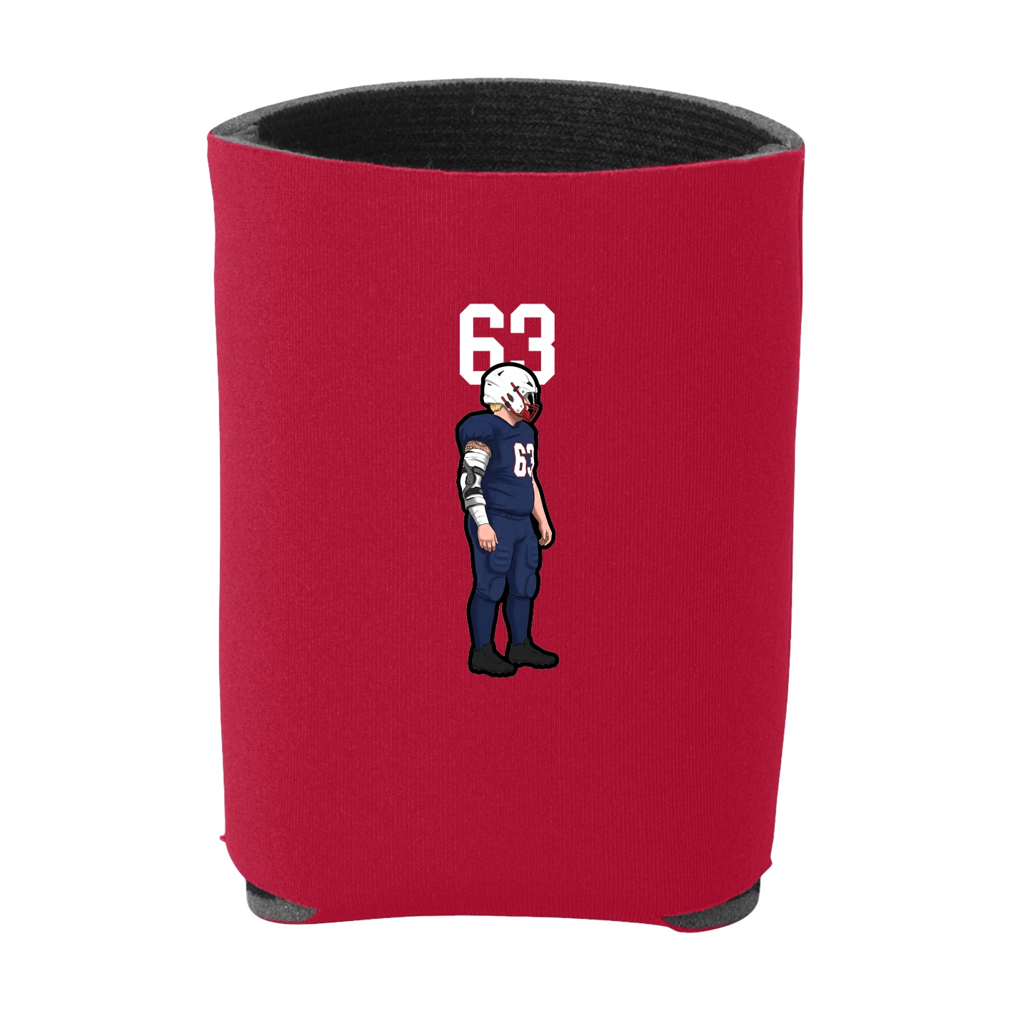 Can Holder — Number Top in Red