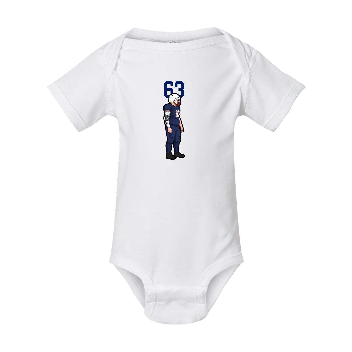 Baby Onesie — Number Top in White
