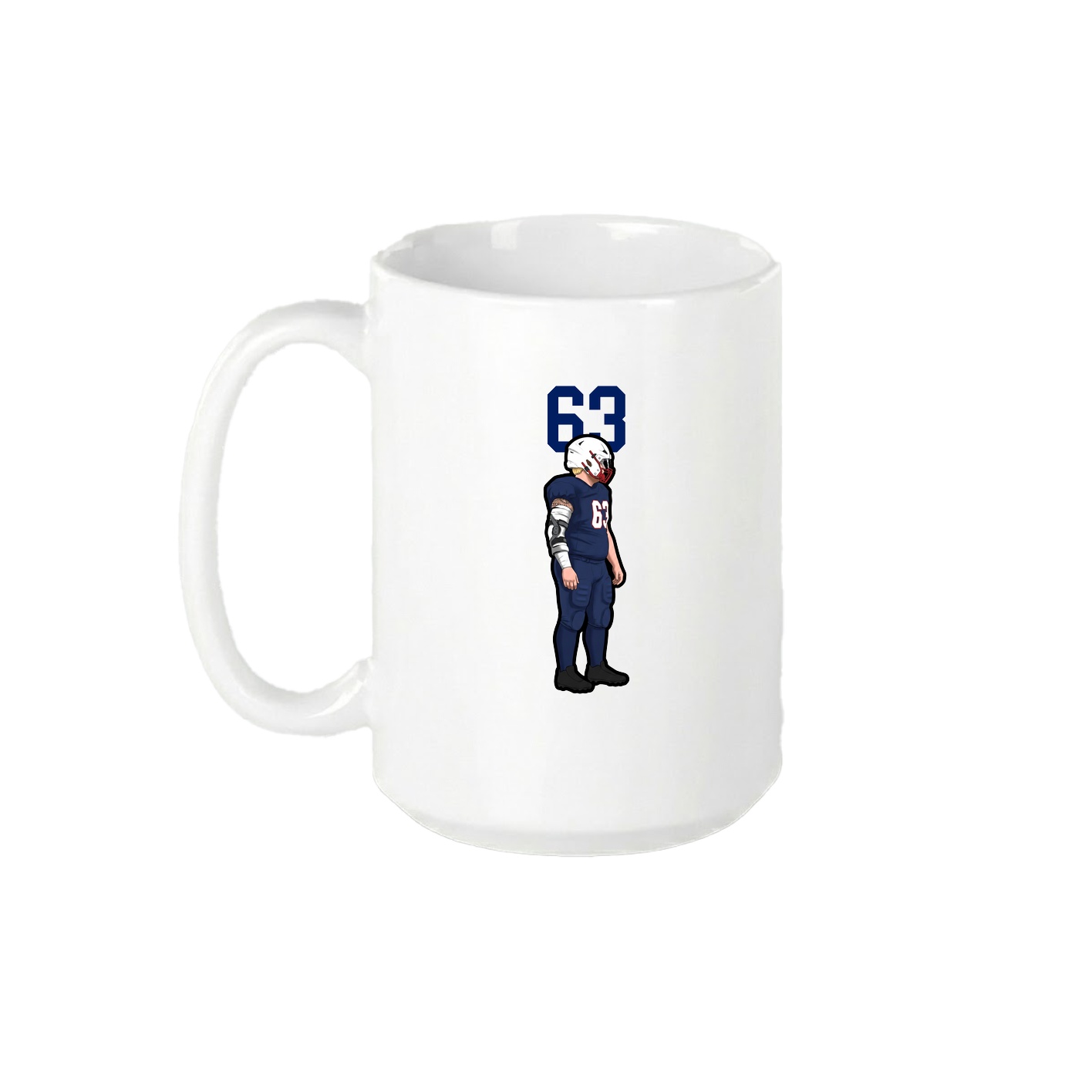 15oz Coffee Mug — Number Top in White