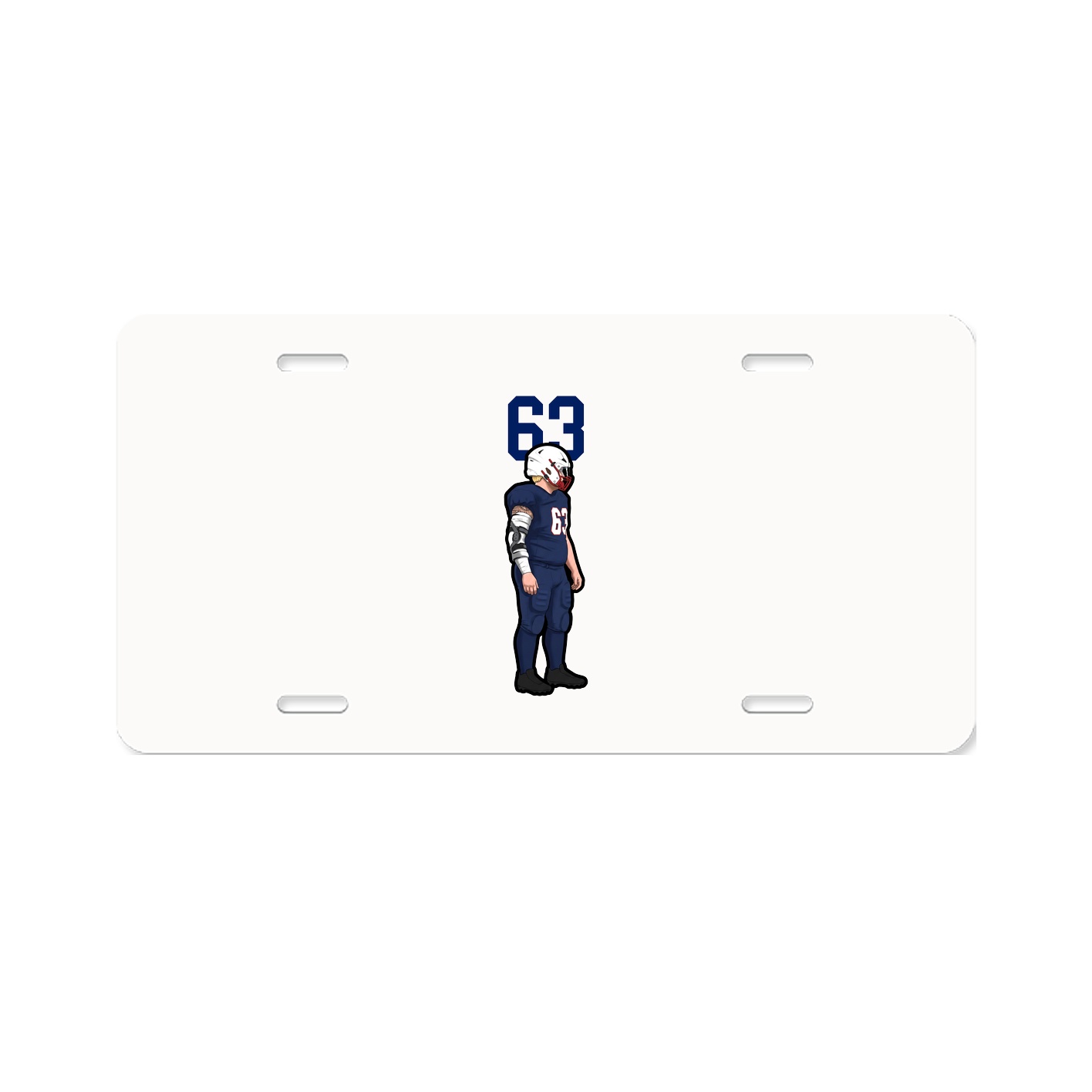 License Plate — Number Top in Classic