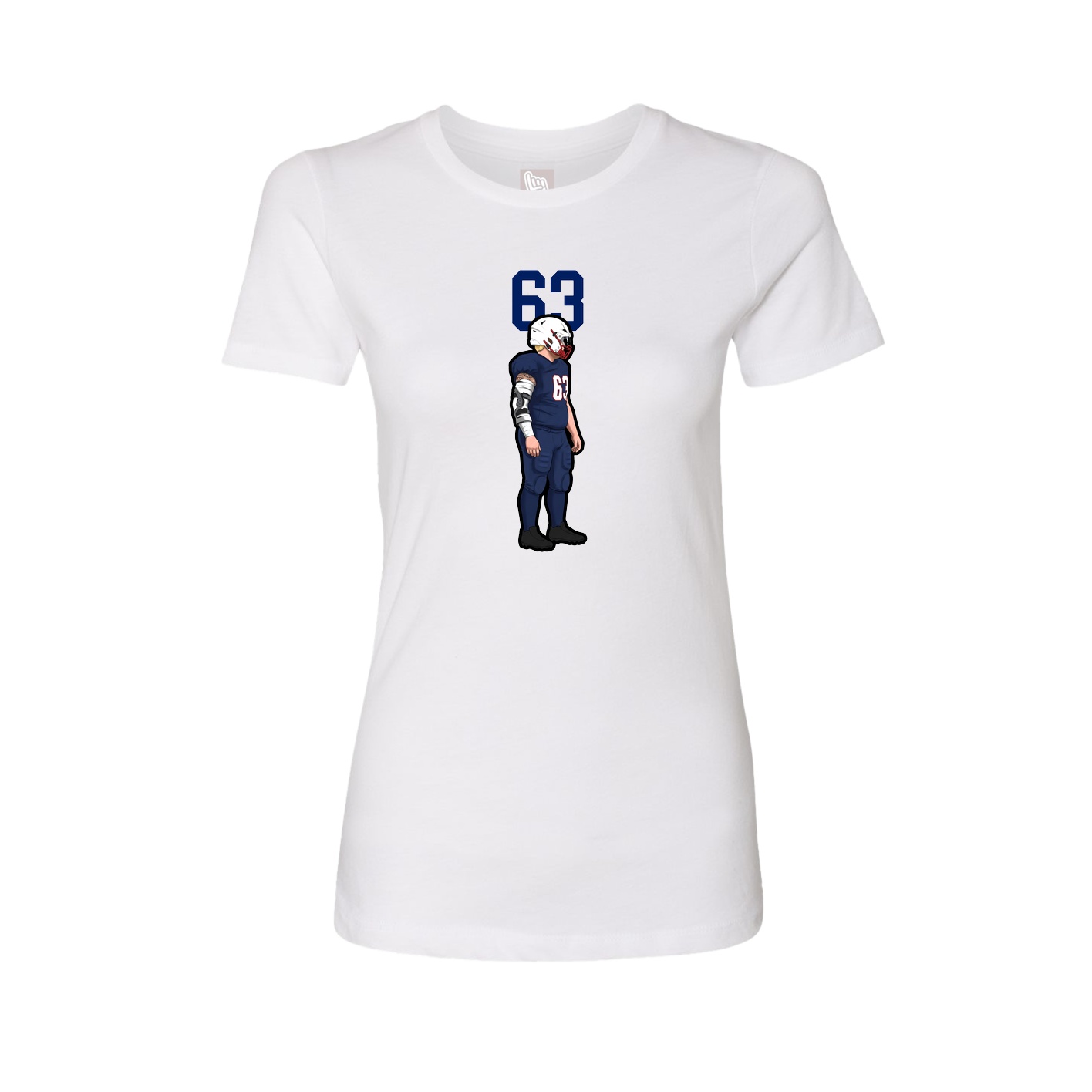 Fitted Women's Tee — Number Top in White