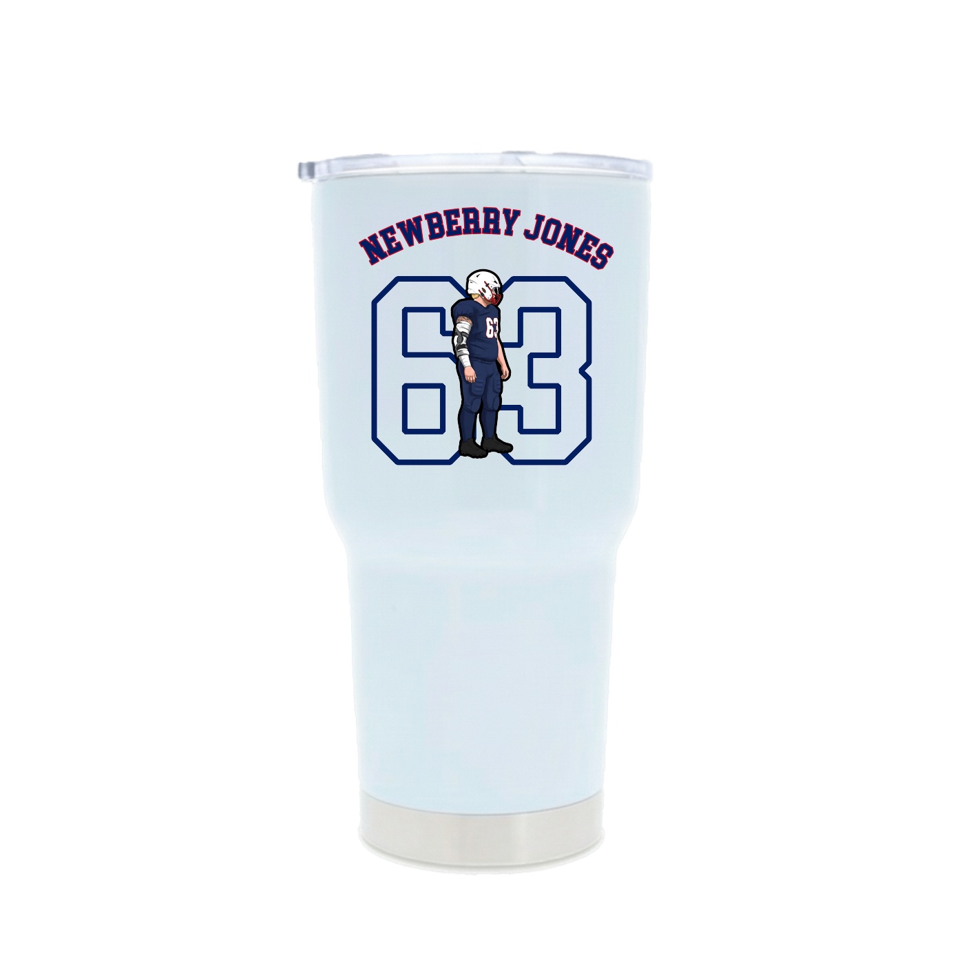 30oz Stainless Steel Tumbler — Shirsey Arch in White