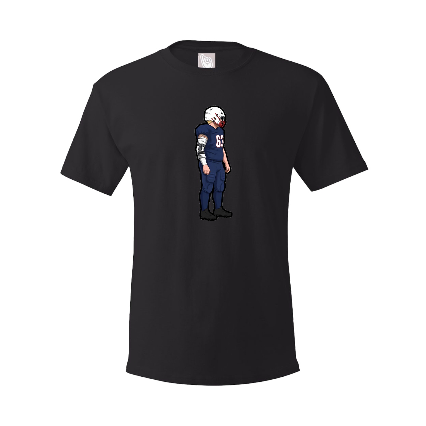 Youth Tee — Name Vertical in Black
