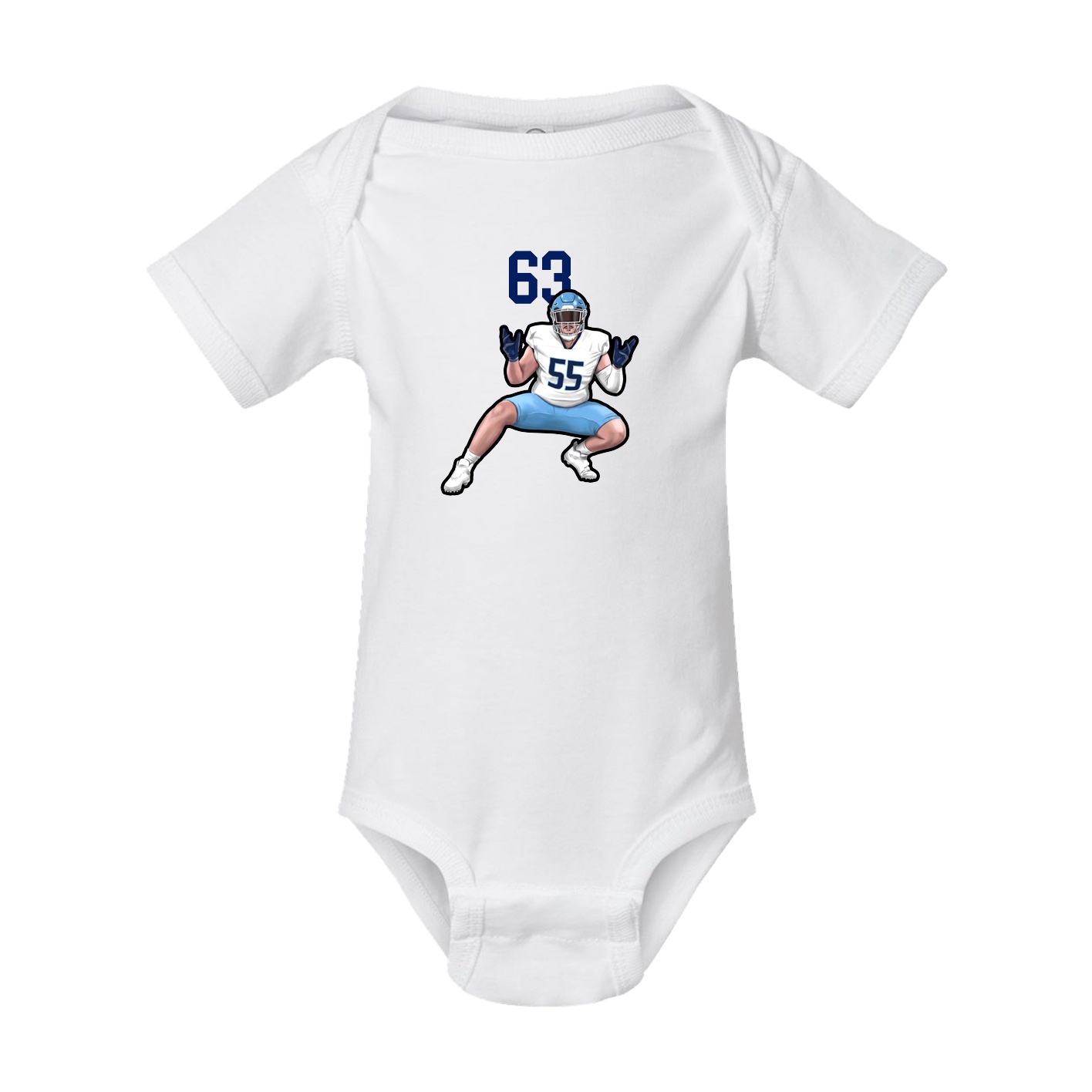 Baby Onesie — Number Top in White