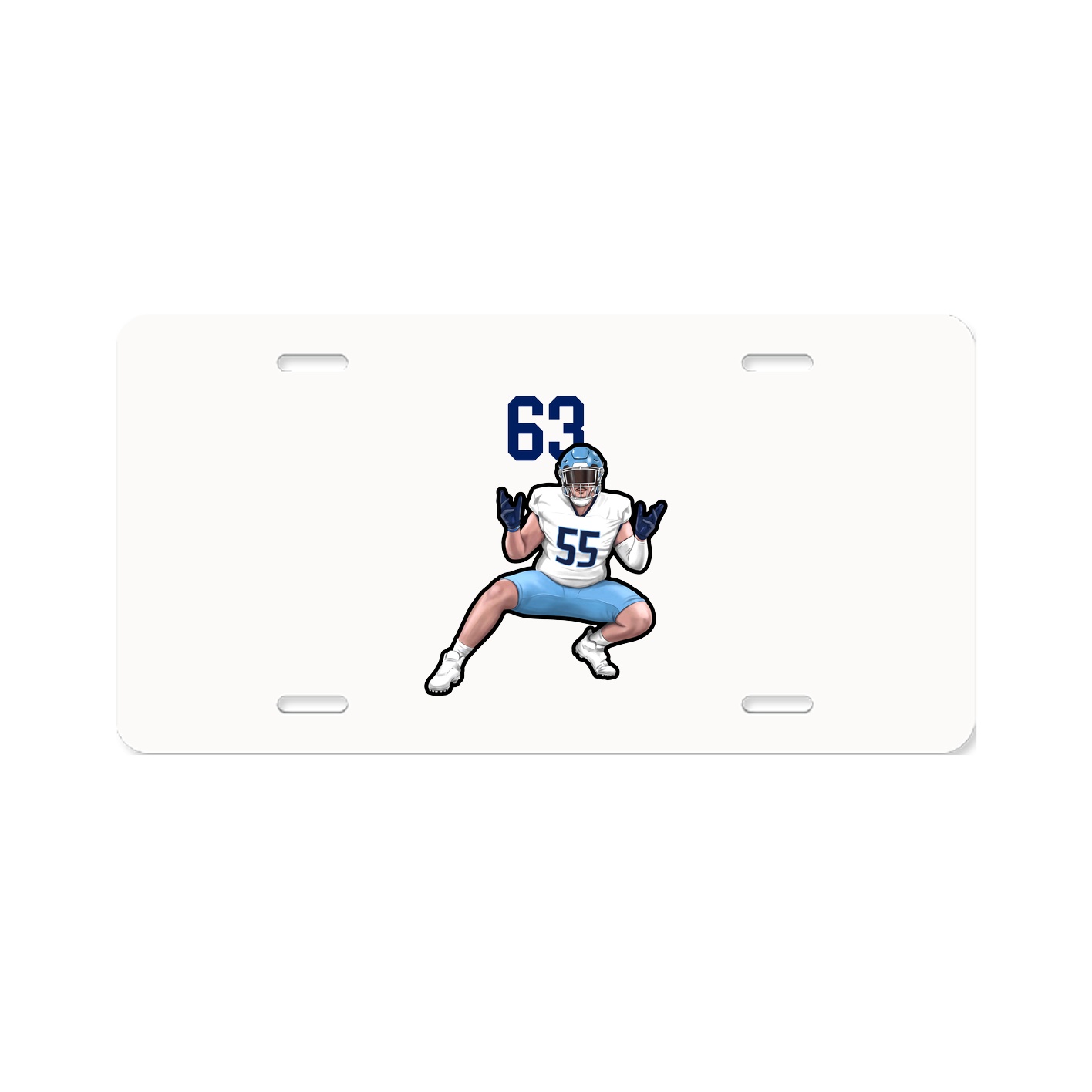 License Plate — Number Top in Classic