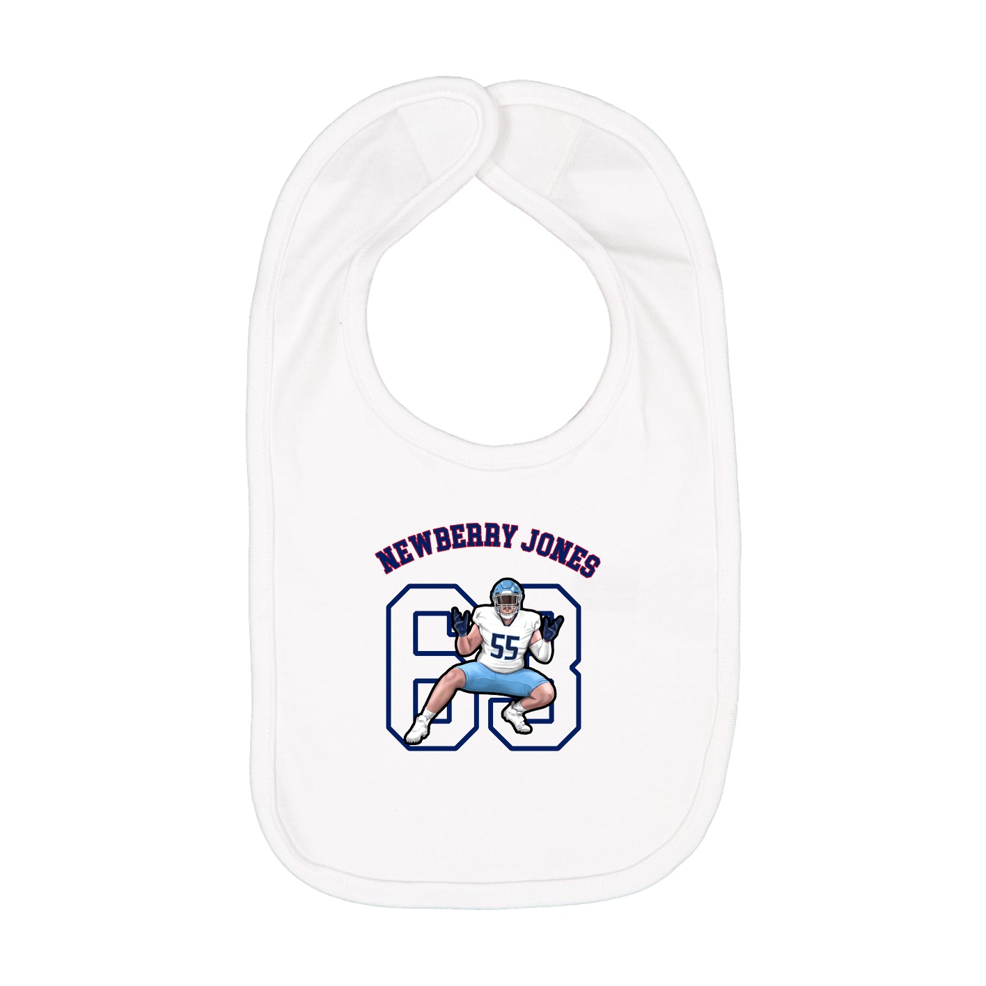 Infant Bib — Shirsey Arch in White