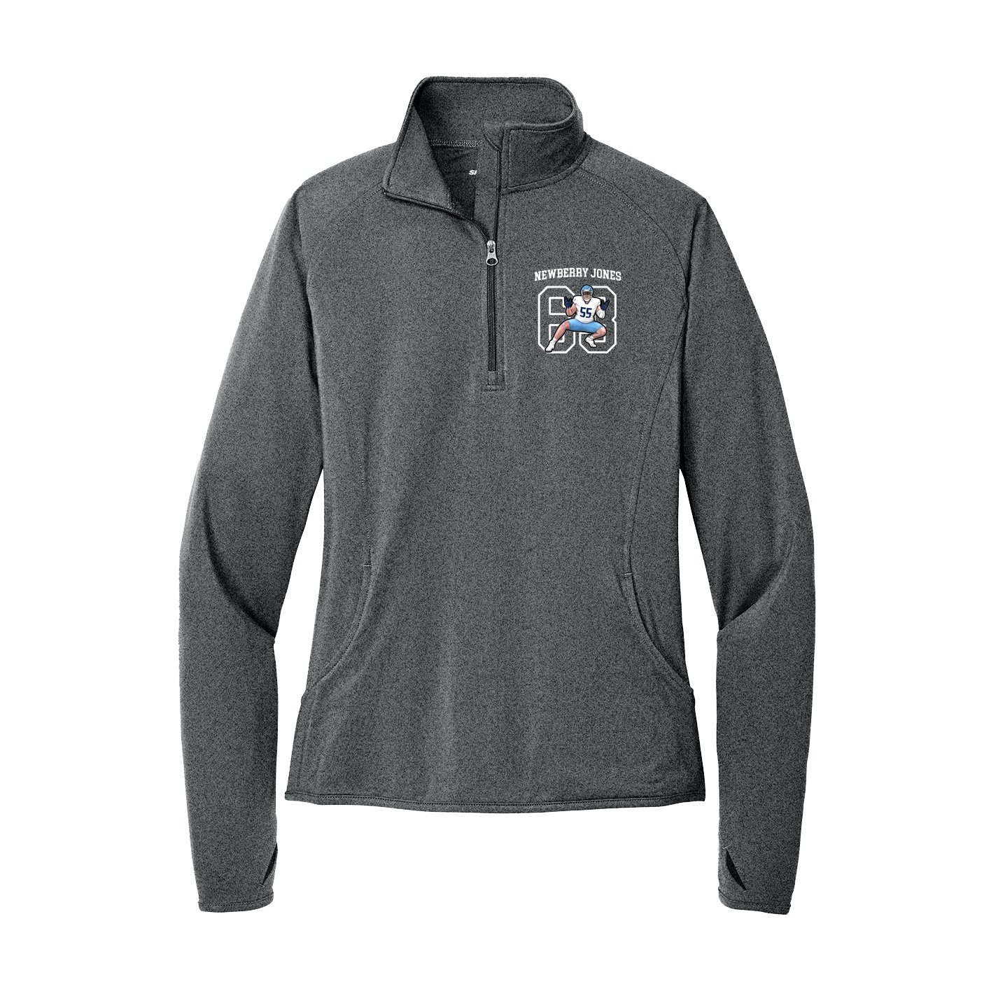Women's Q-Zip Pullover — Shirsey in Grey