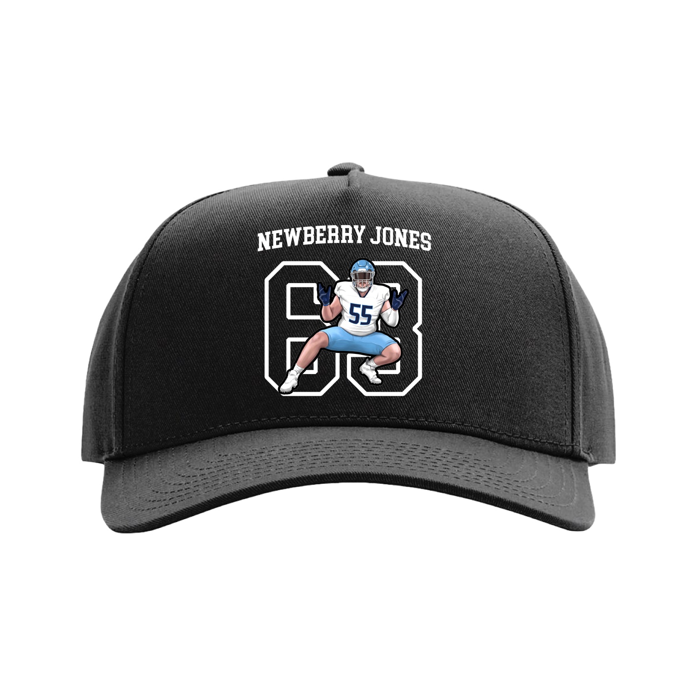 Full Fabric Five-Panel Champ Cap — Shirsey in Black