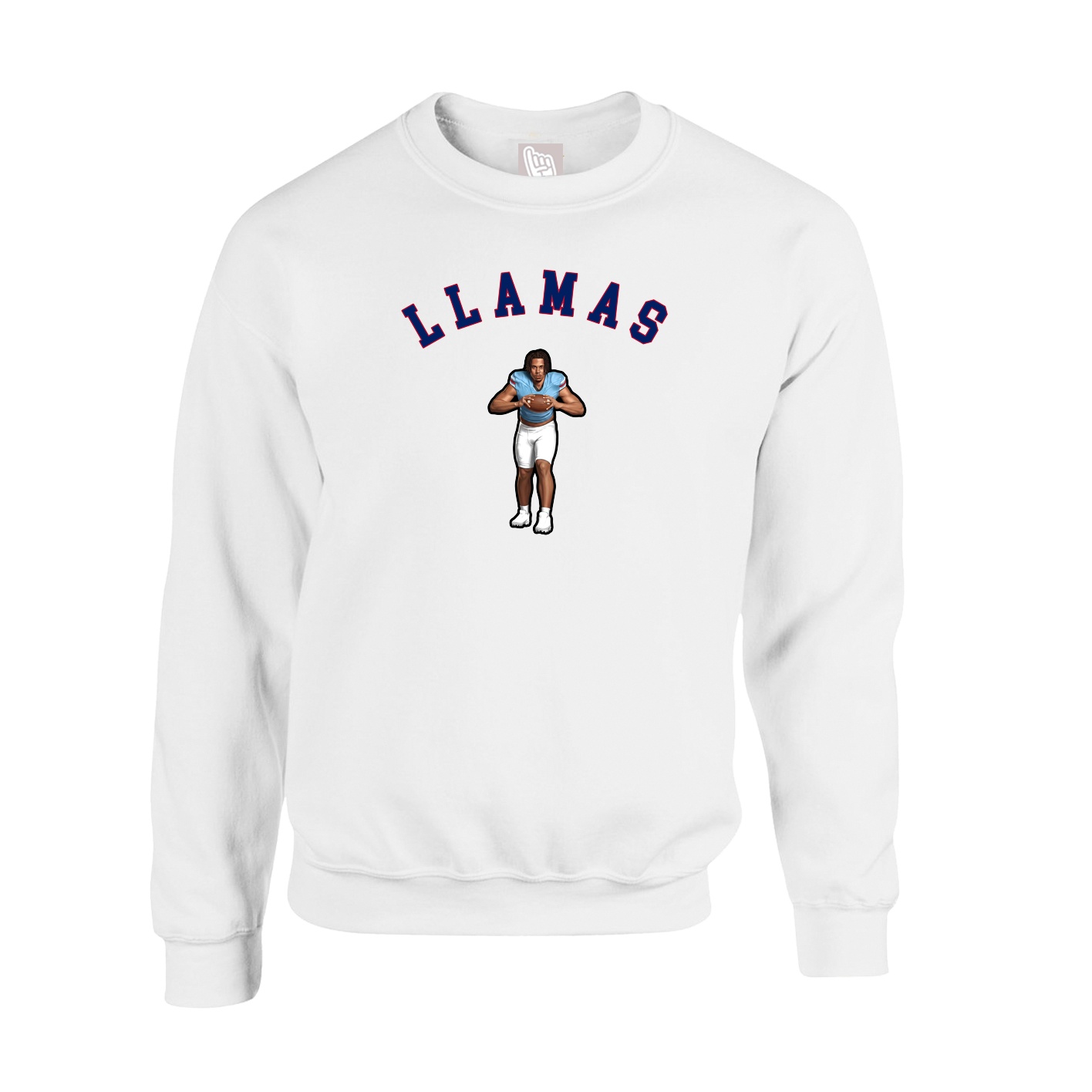 Fleece Crew — Shirsey Arch in White