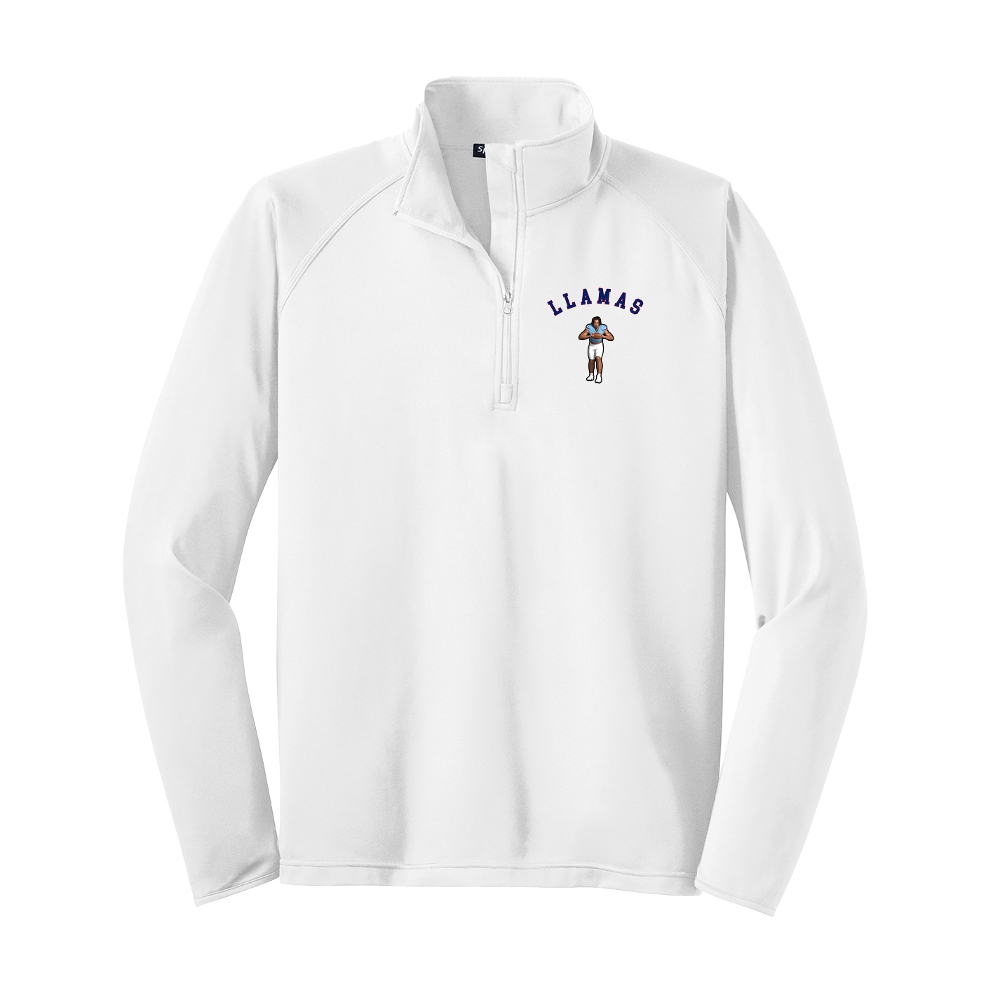 Q-Zip Pullover — Shirsey Arch in White