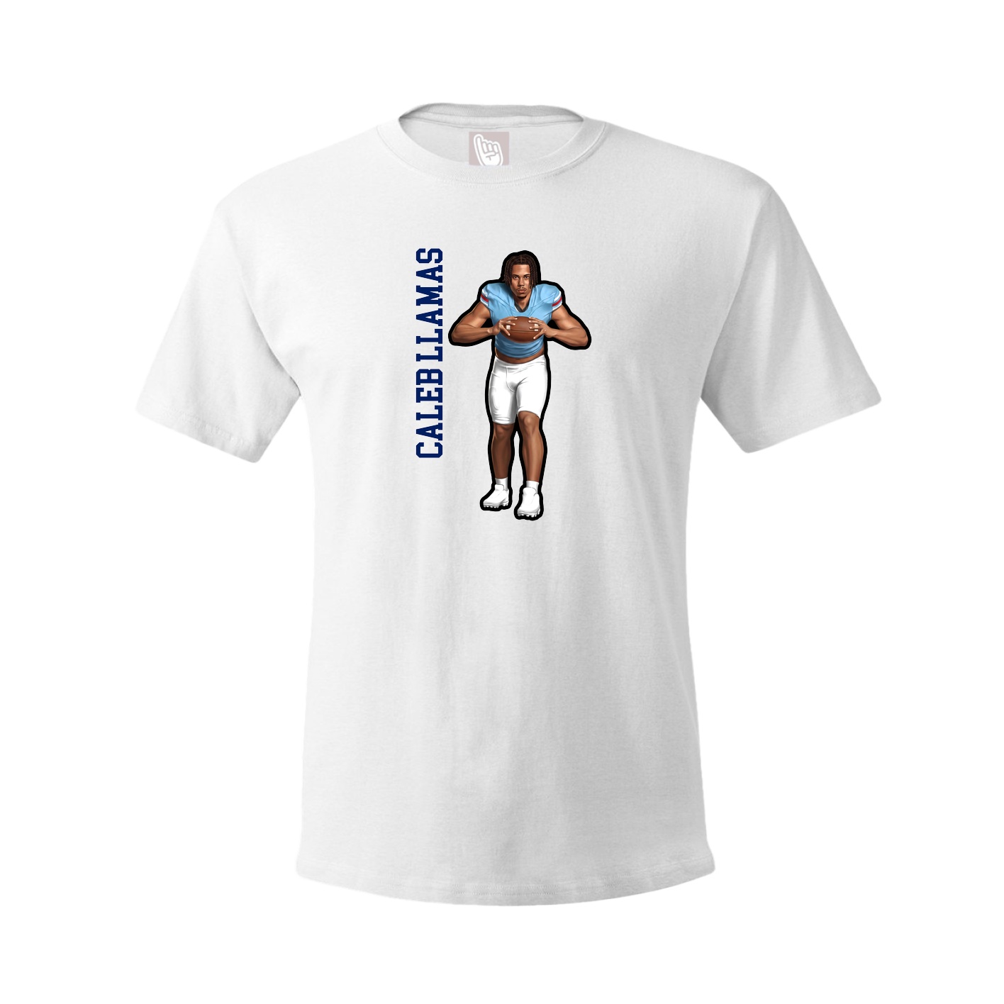 Tee — Name Vertical in White