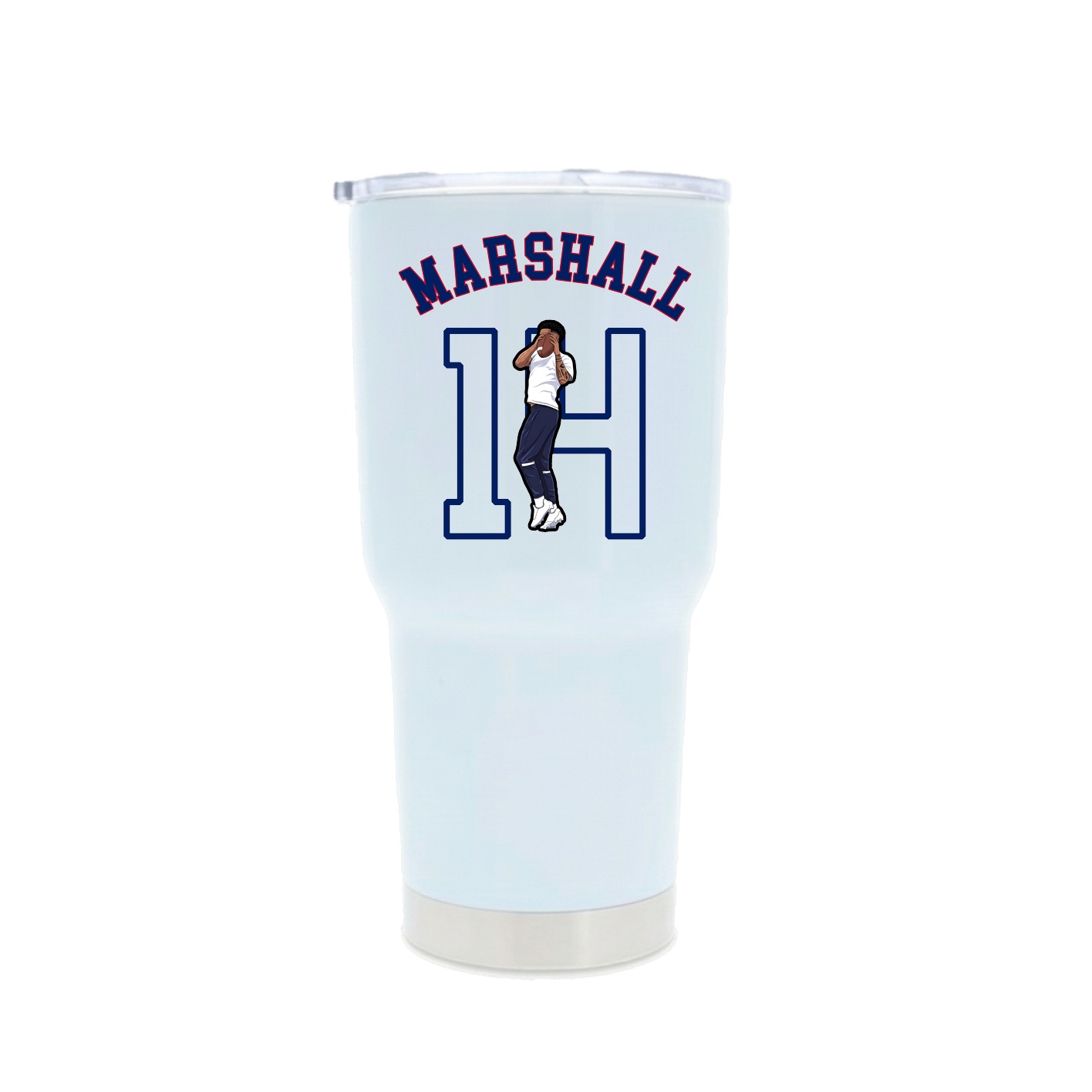 30oz Stainless Steel Tumbler — Shirsey Arch in White
