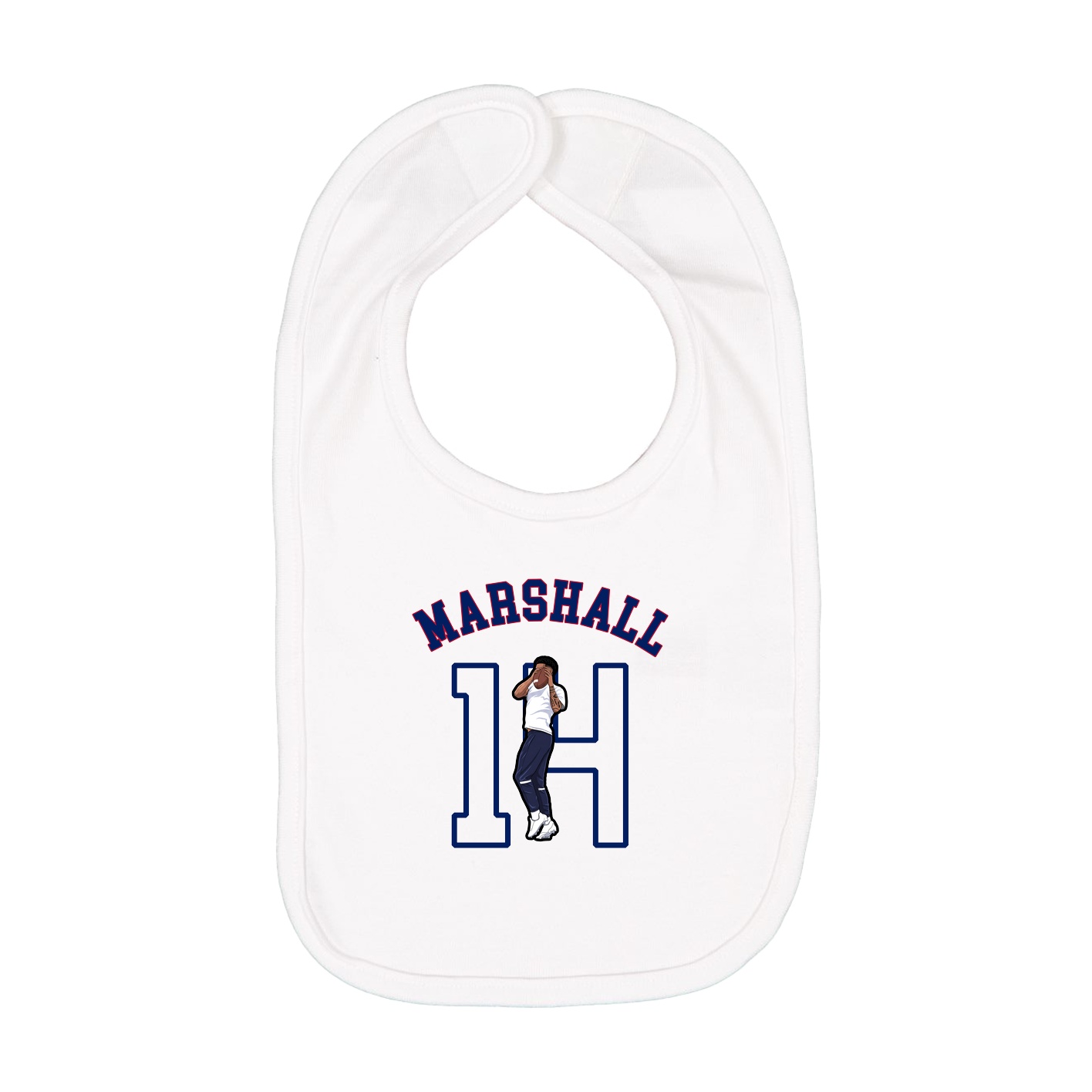 Infant Bib — Shirsey Arch in White
