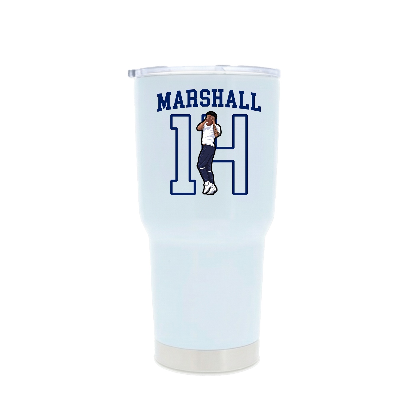 30oz Stainless Steel Tumbler — Shirsey in White