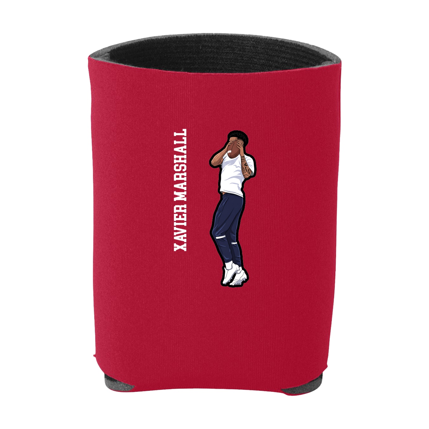 Can Holder — Name Vertical in Red